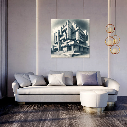 Brutalist Bastion Canvas