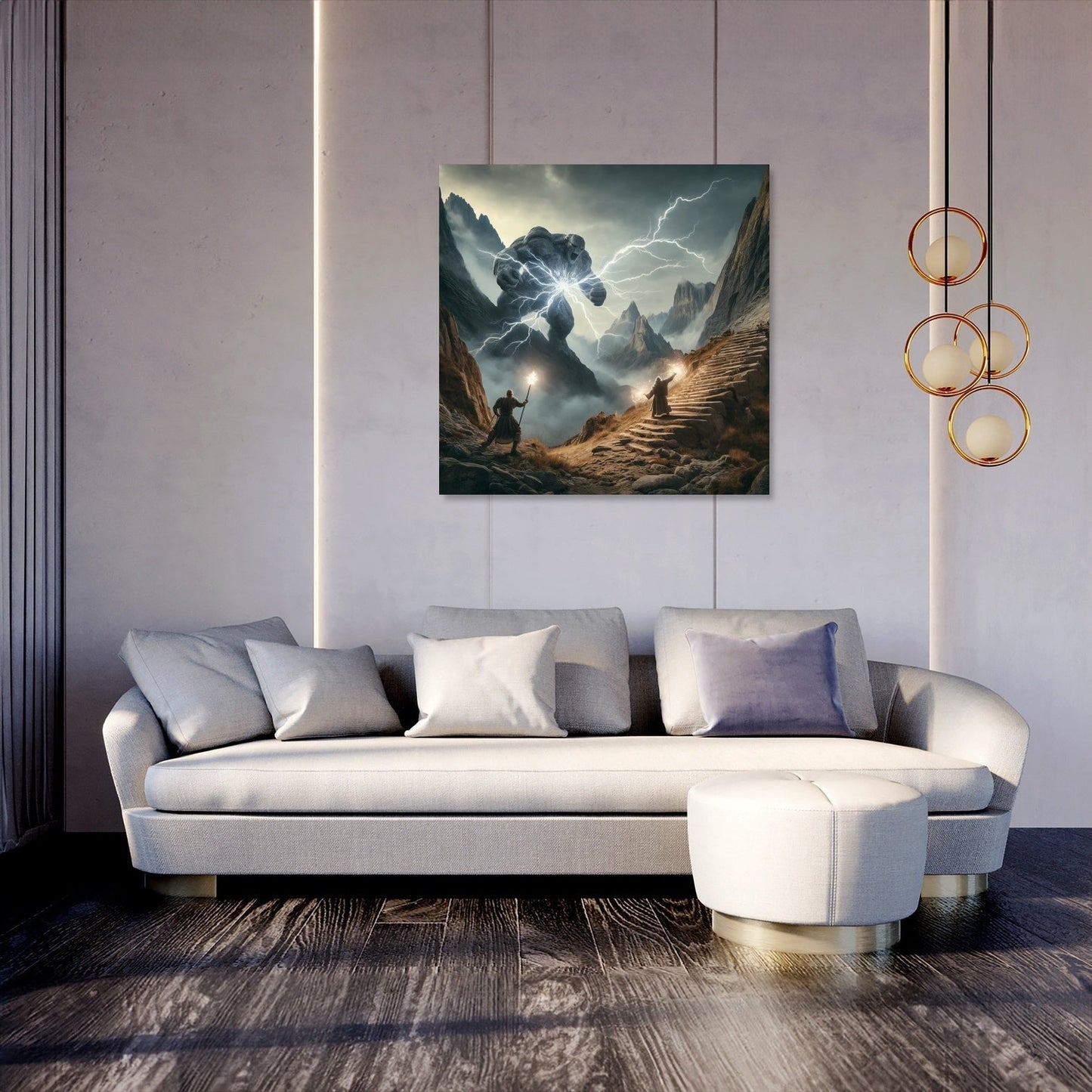 Mountain Pass Showdown Canvas