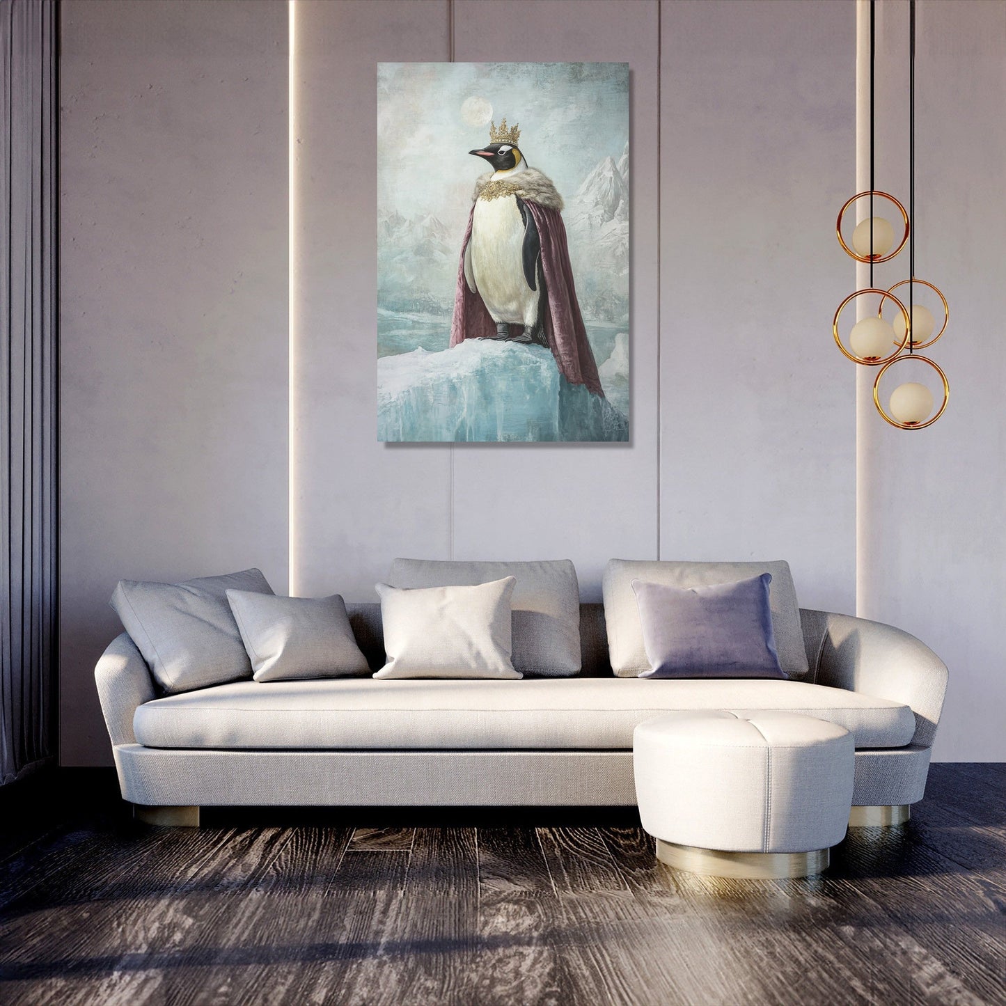 Regal Penguin Majesty Canvas
