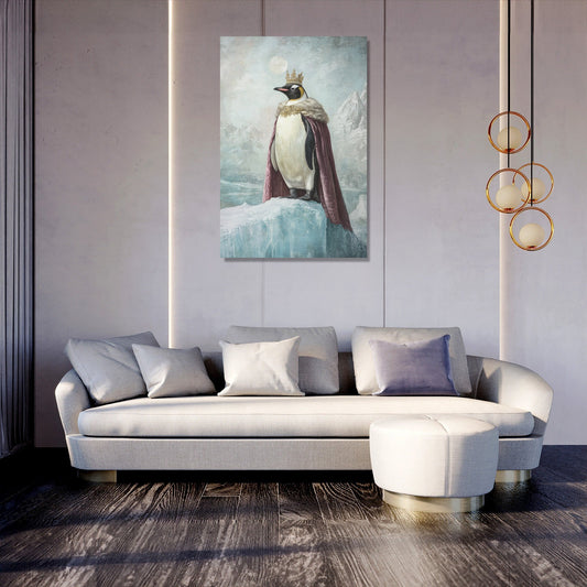 Regal Penguin Majesty Canvas