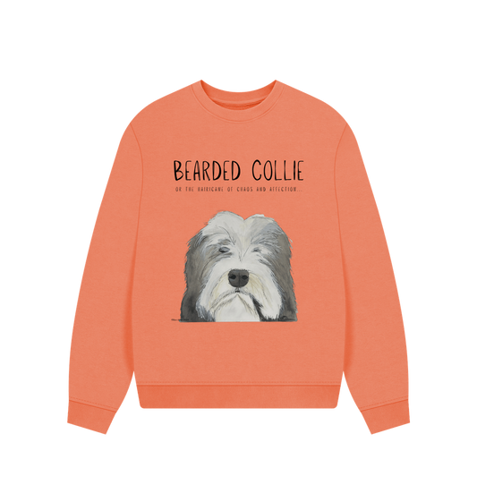 Hairicane of Cozy Chaos – Bearded Collie Oversized Sweatshirt