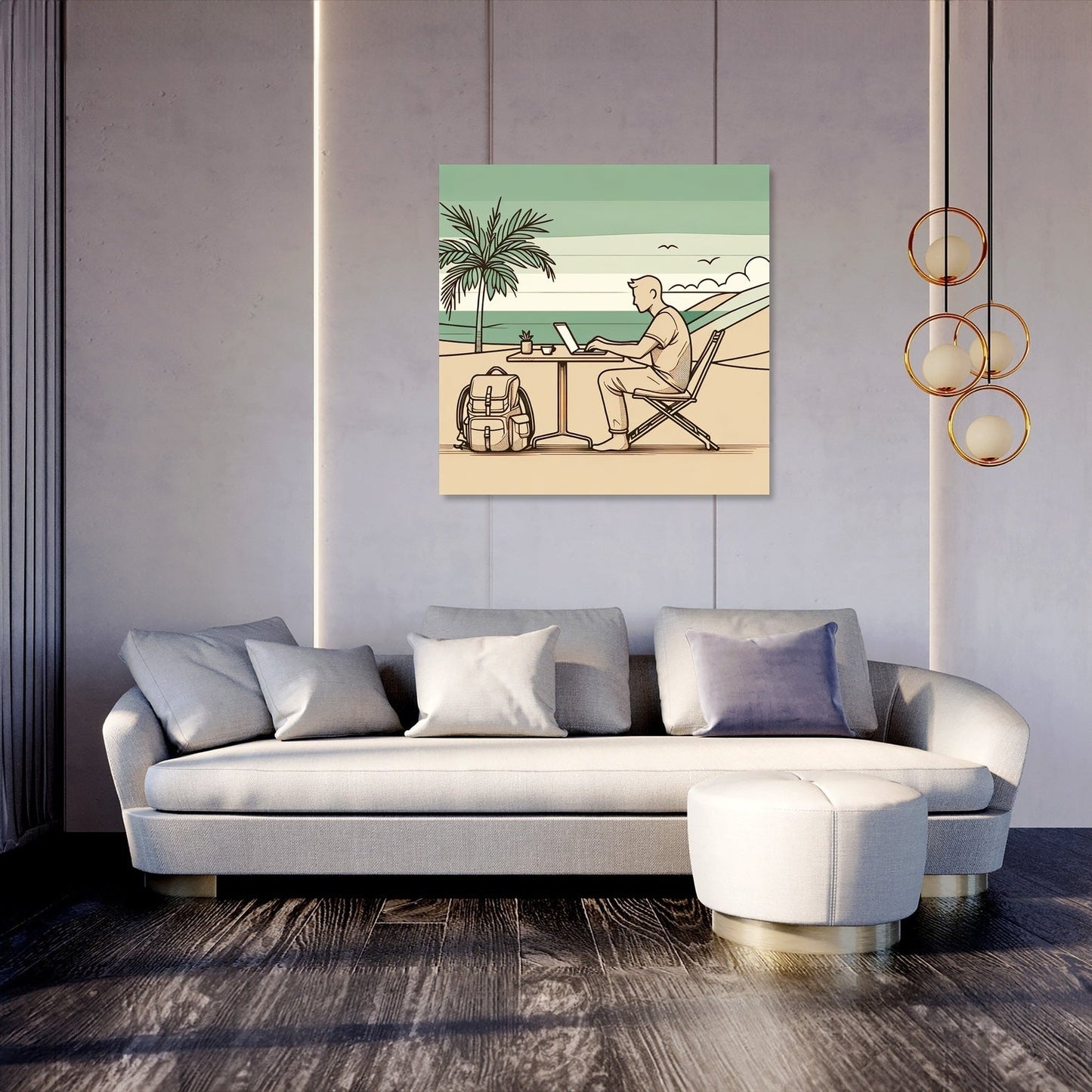 Nomadic Serenity Sketch Canvas