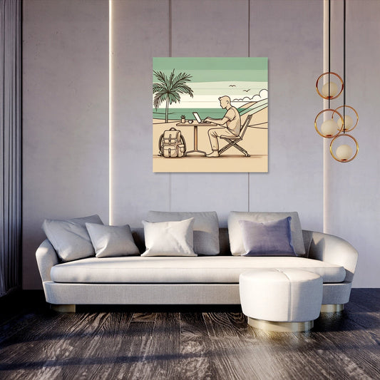 Nomadic Serenity Sketch Canvas