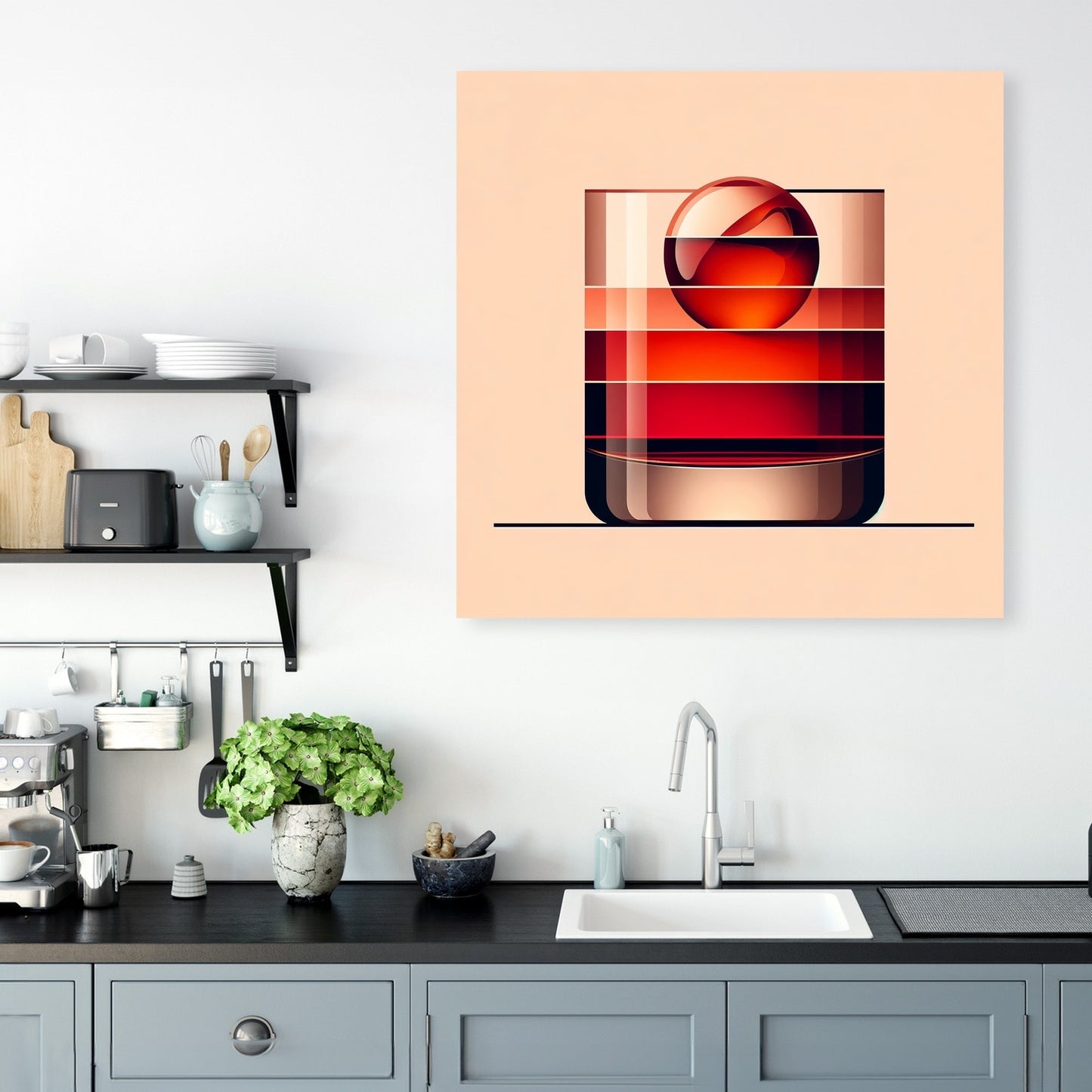 Negroni Abstract Minimalism Canvas