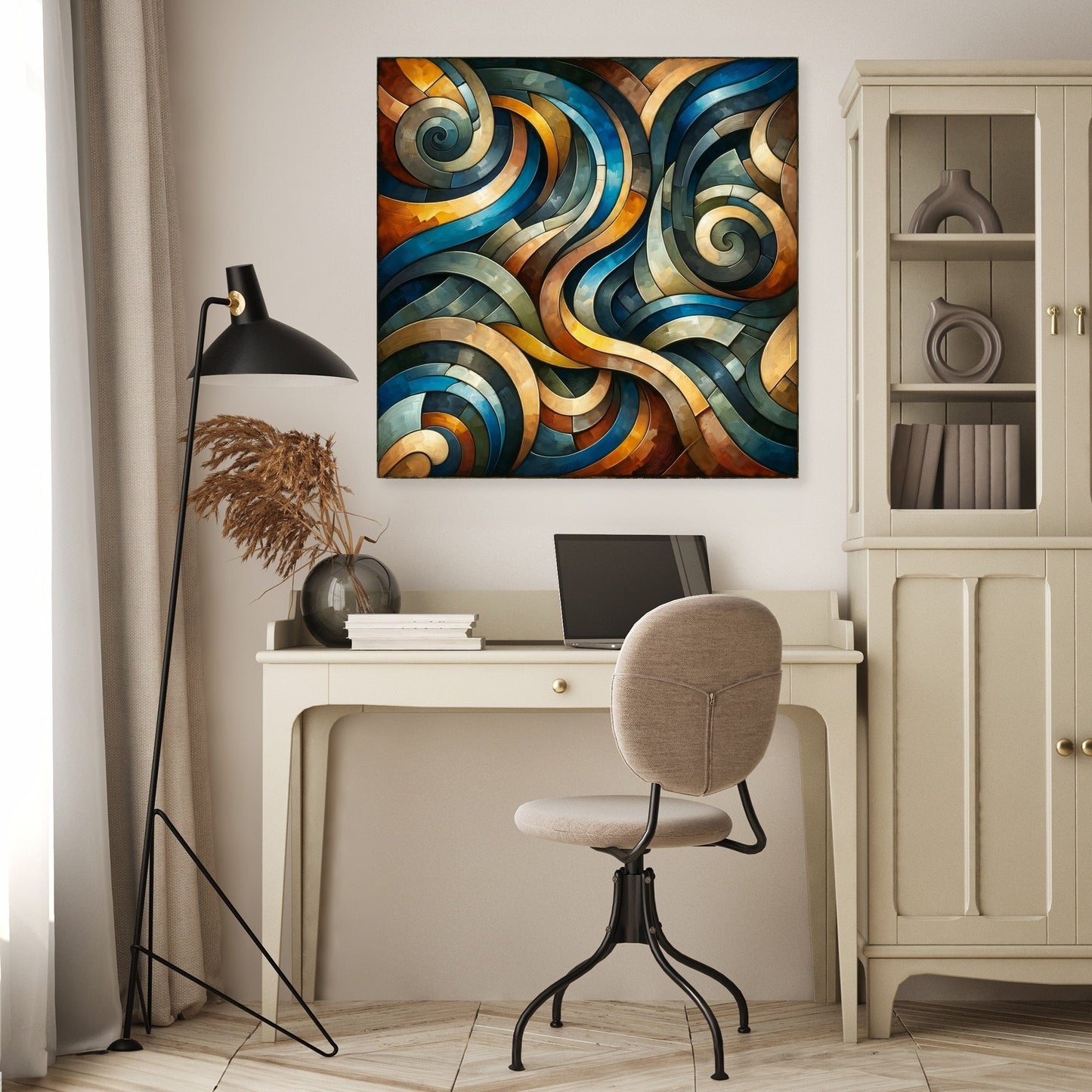 Swirling Geometry Canvas