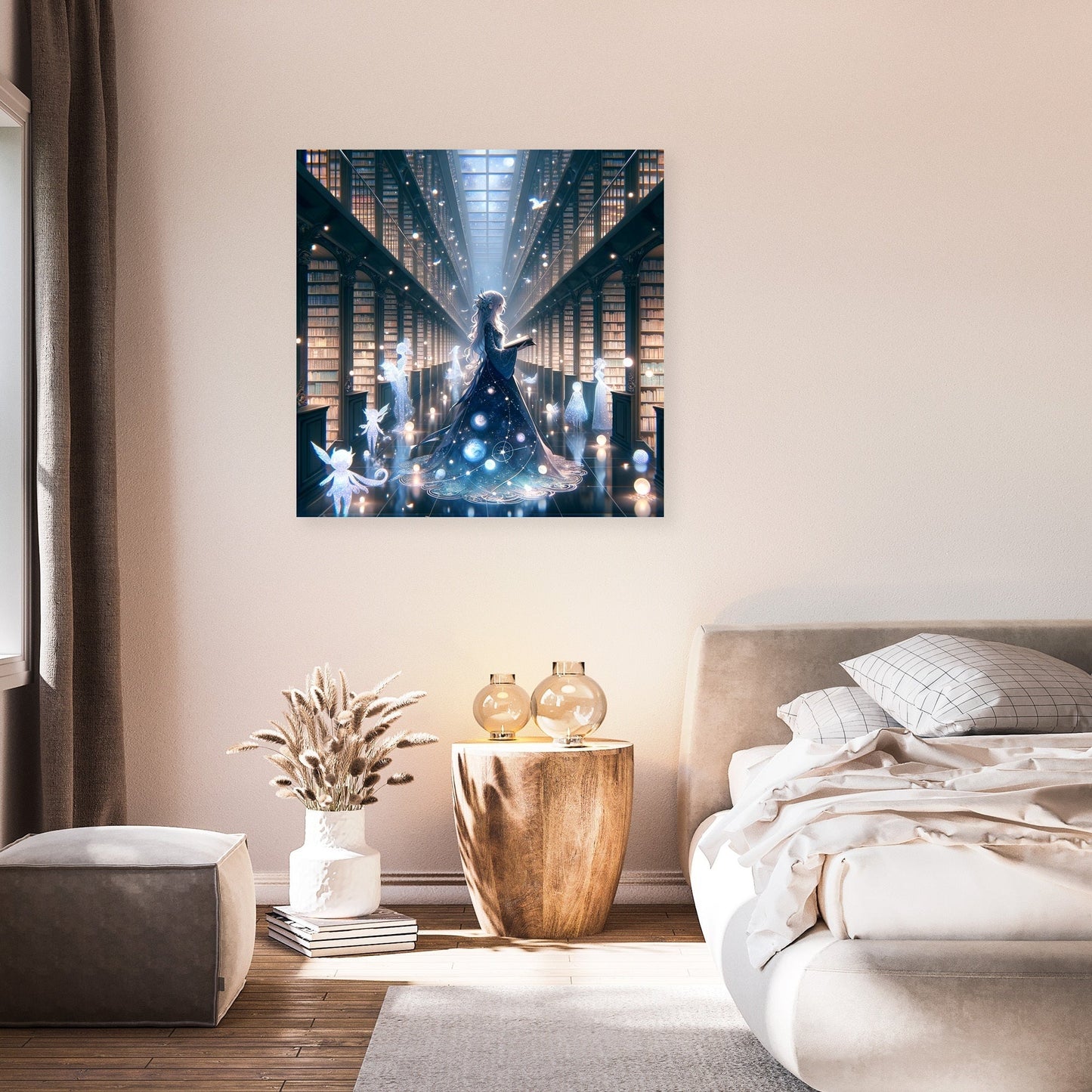 Celestial Librarian's Realm Canvas