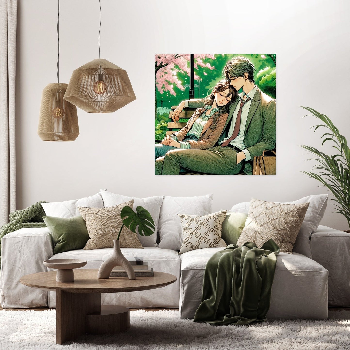 Cherry Blossom Embrace Canvas