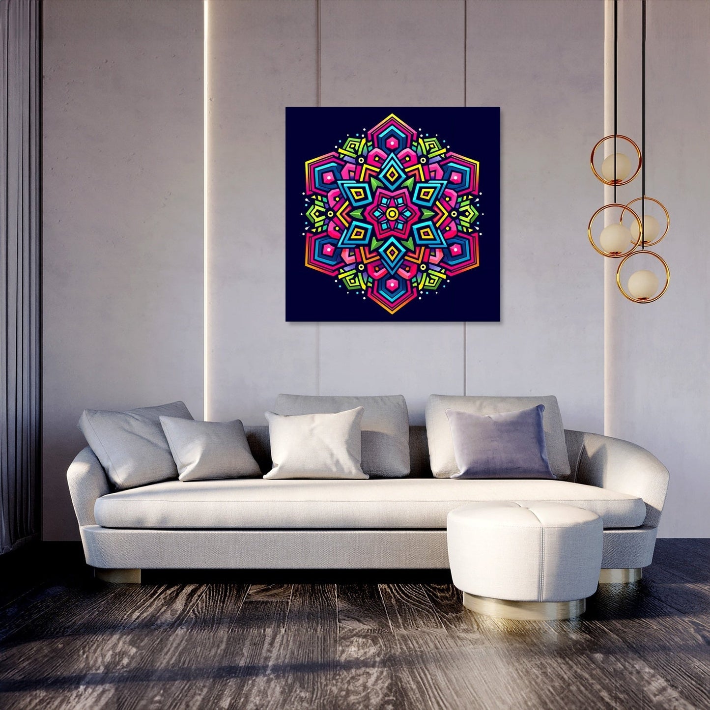 Vibrant Interlock Canvas