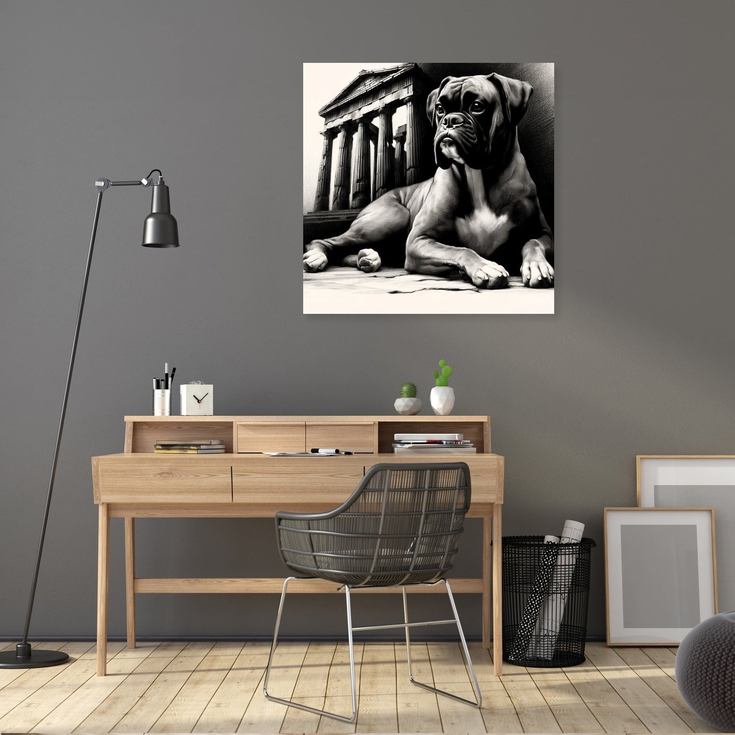 Old World Charm Boxer in Repose Canvas