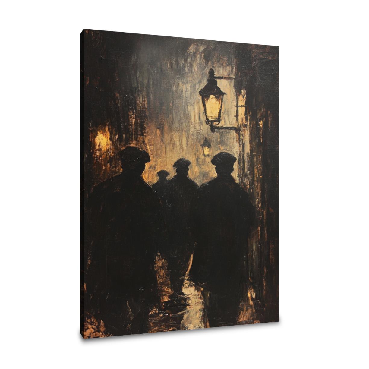Silhouettes in Gaslight Canvas