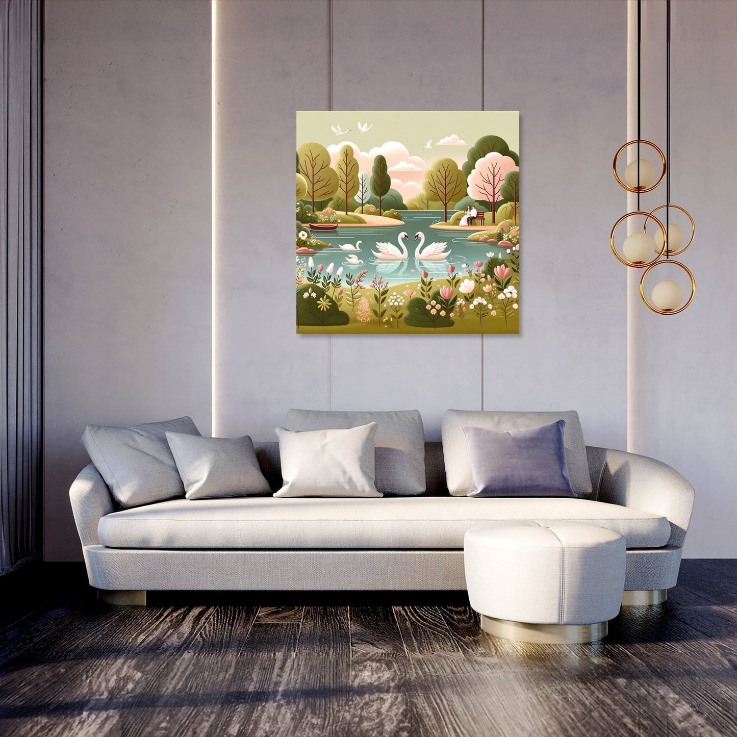 Swan Lake Romance Canvas