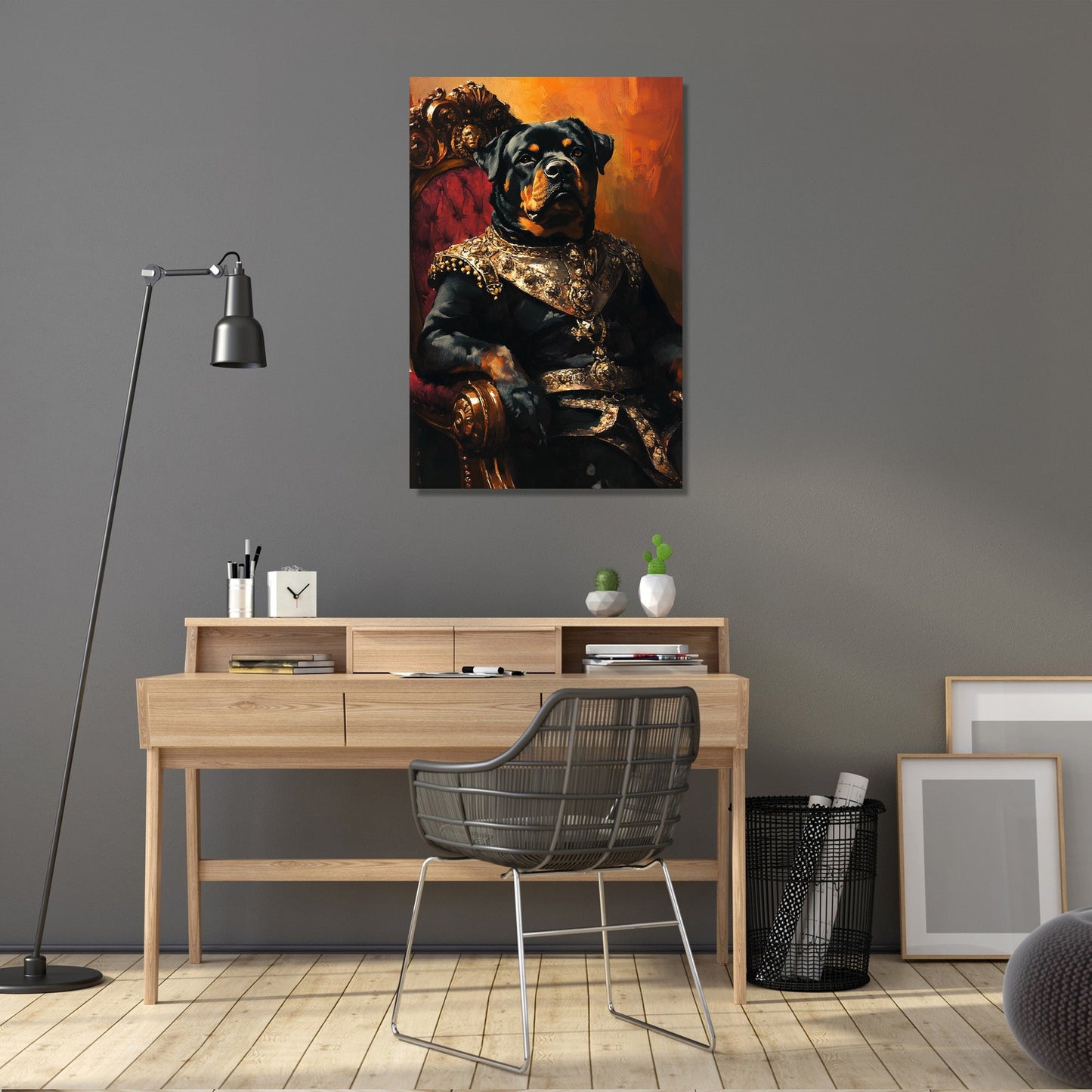 Regal Rottweiler Sunset Canvas
