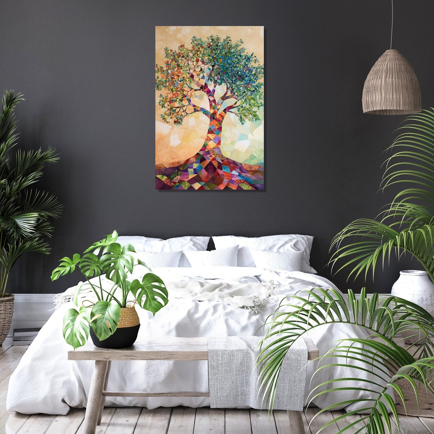 Geometric Tree of Life Canvas