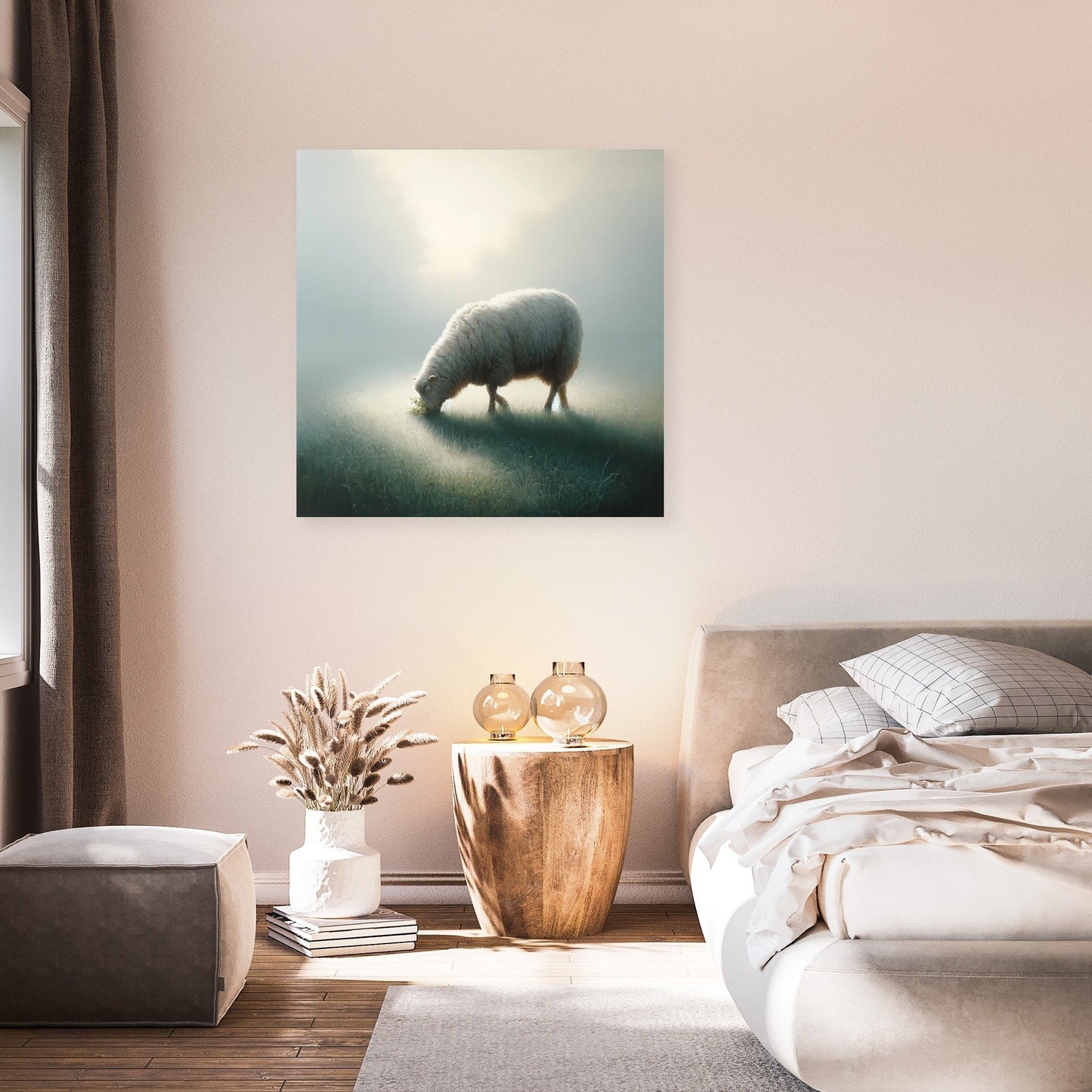 Misty Dawn Grazing Canvas