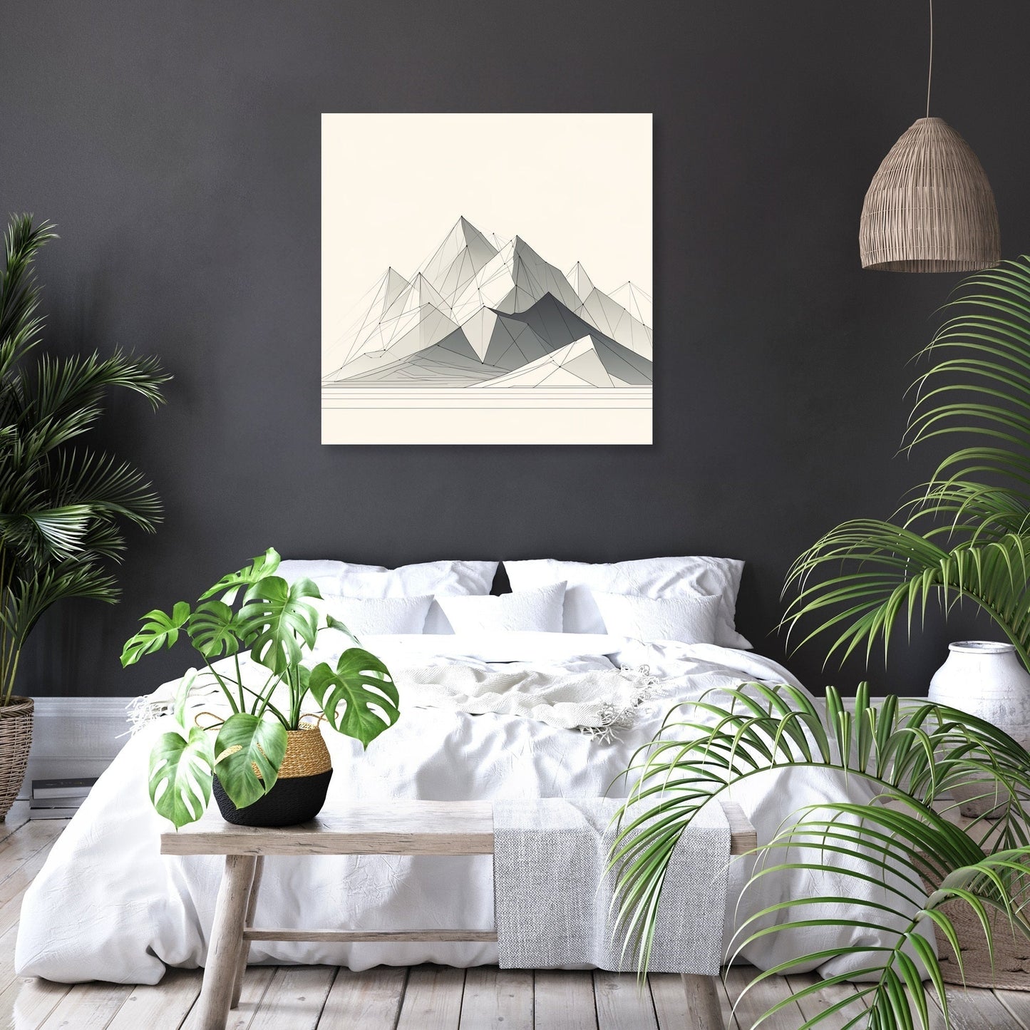 Geometric Peaks Canvas