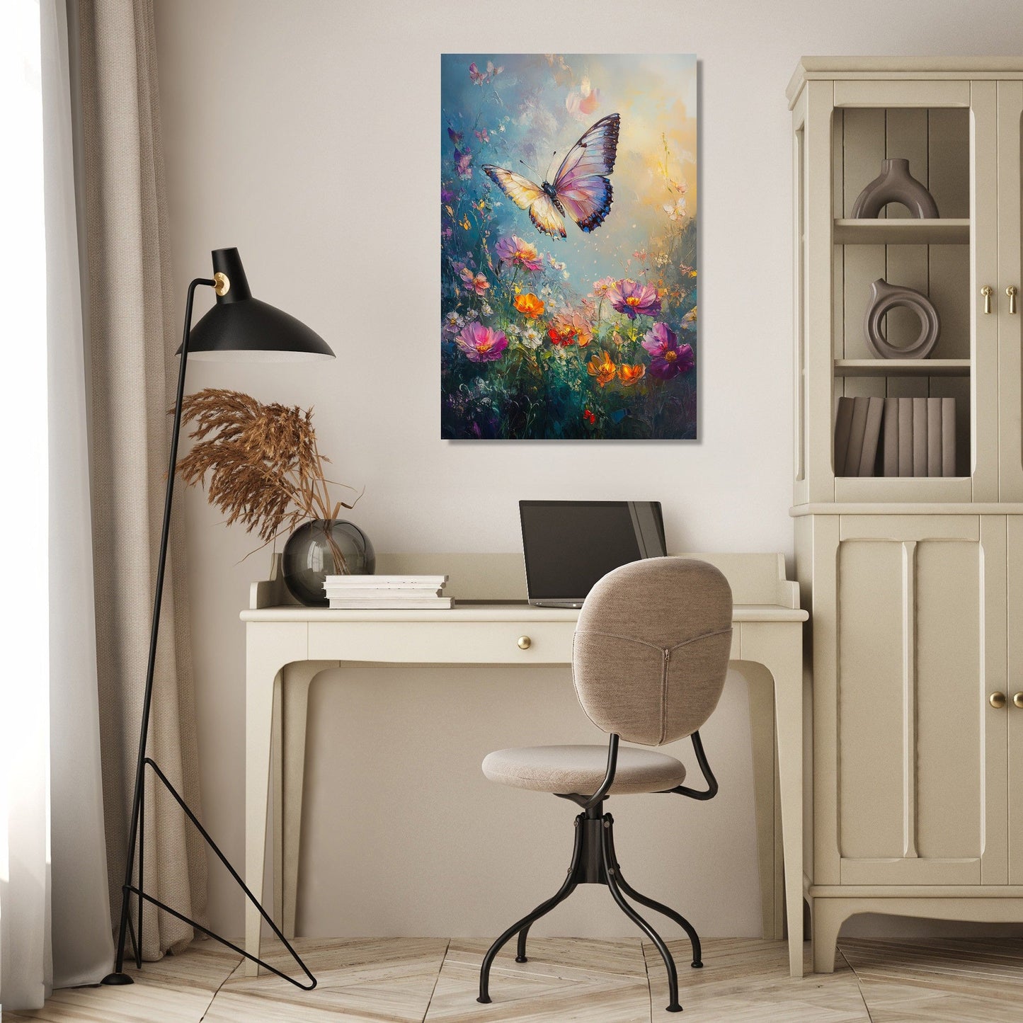 Fluttering Butterfly Garden Canvas