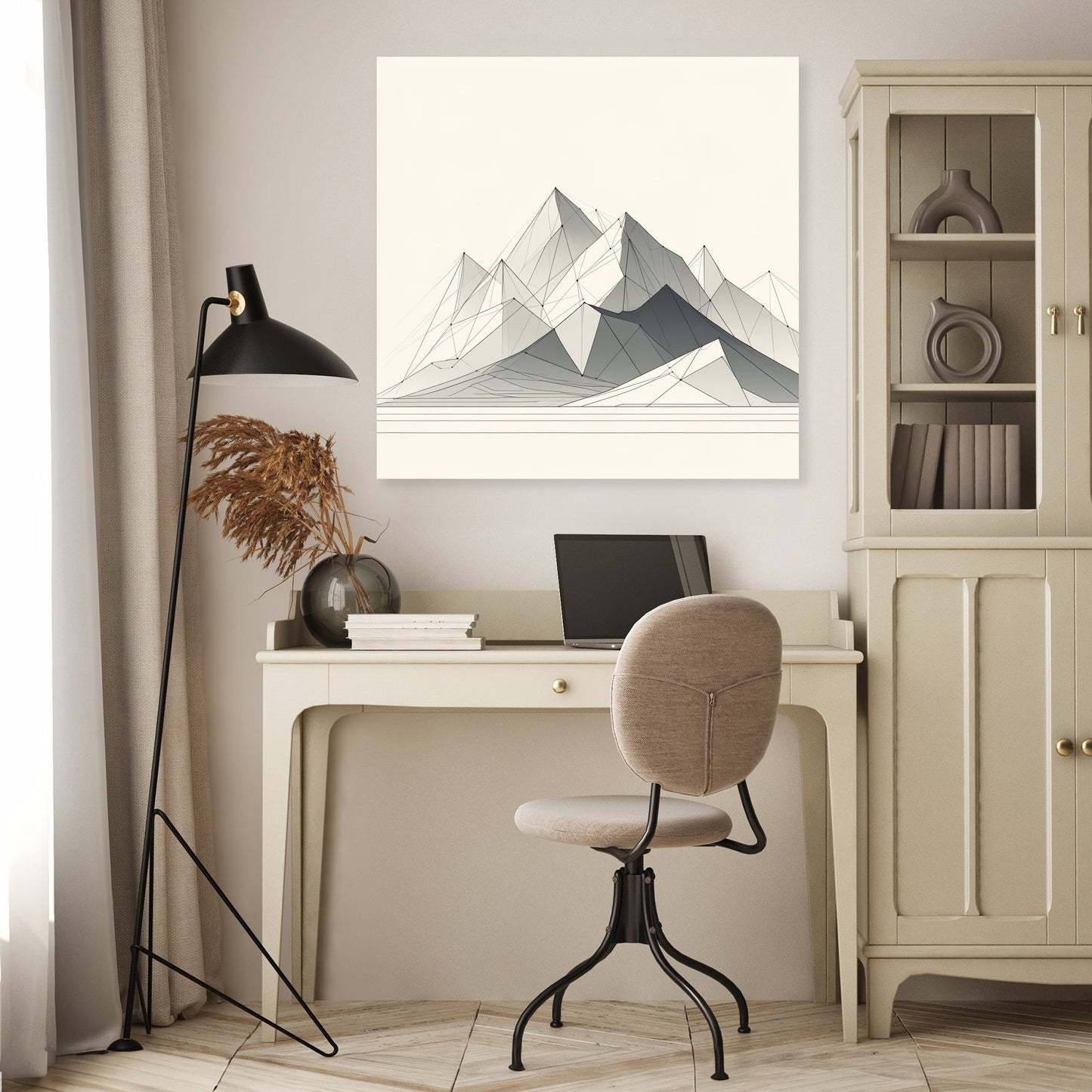 Geometric Peaks Canvas