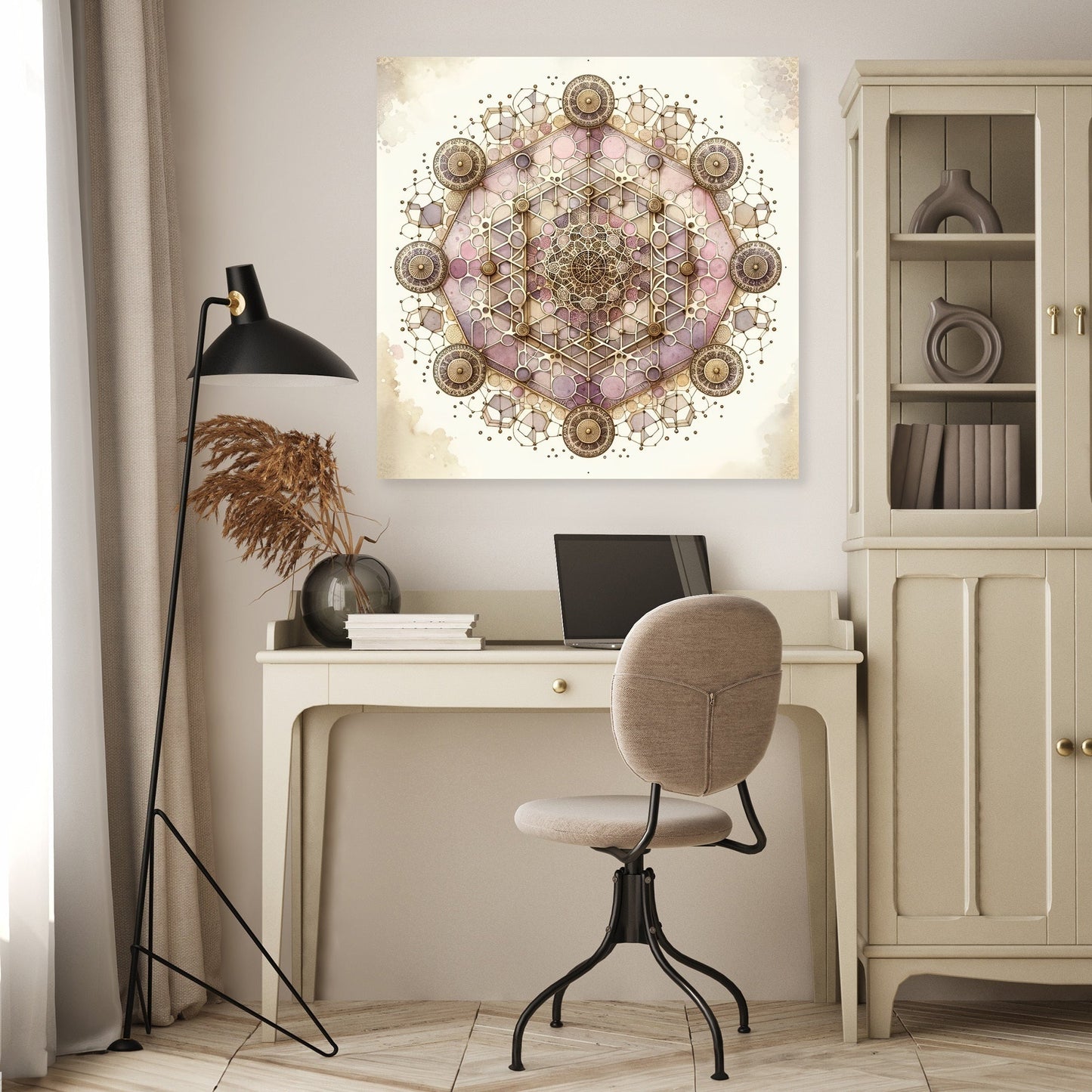 Victorian Lace Geometry Canvas
