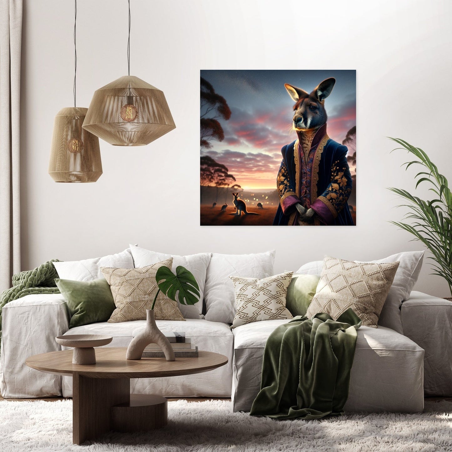 Regal Kangaroo Twilight Canvas