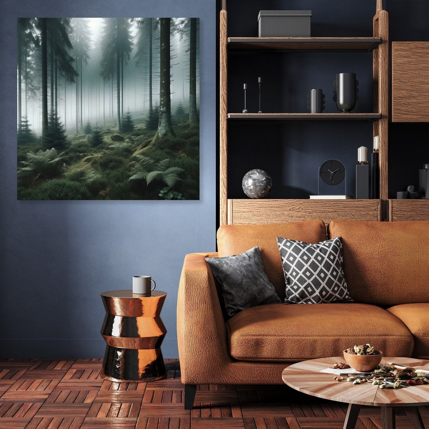 Misty Forest Serenity Canvas