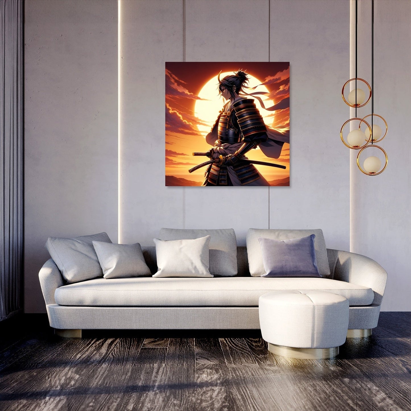 Sunset Samurai's Resolve Canvas