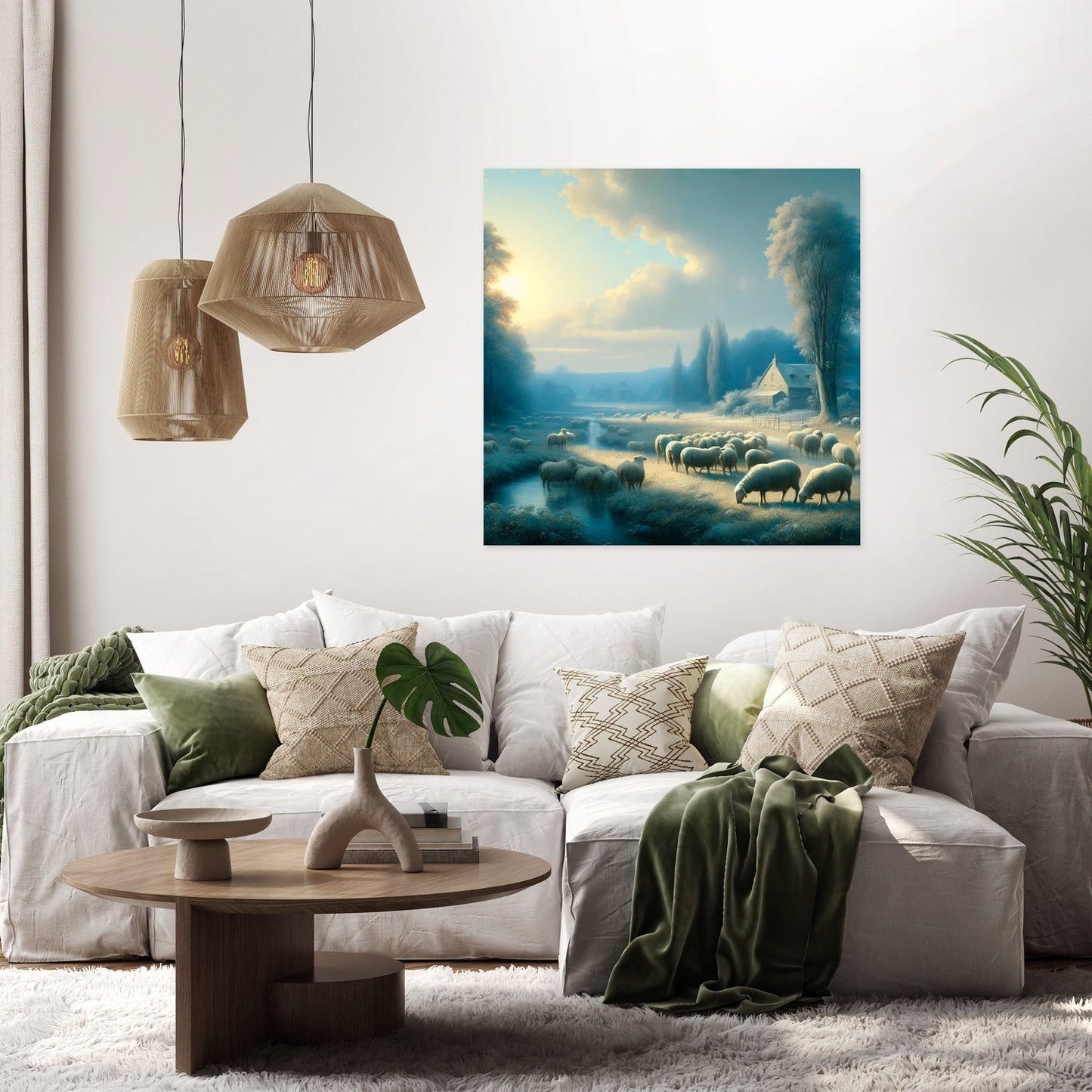 Classical Pastoral Sheep Canvas