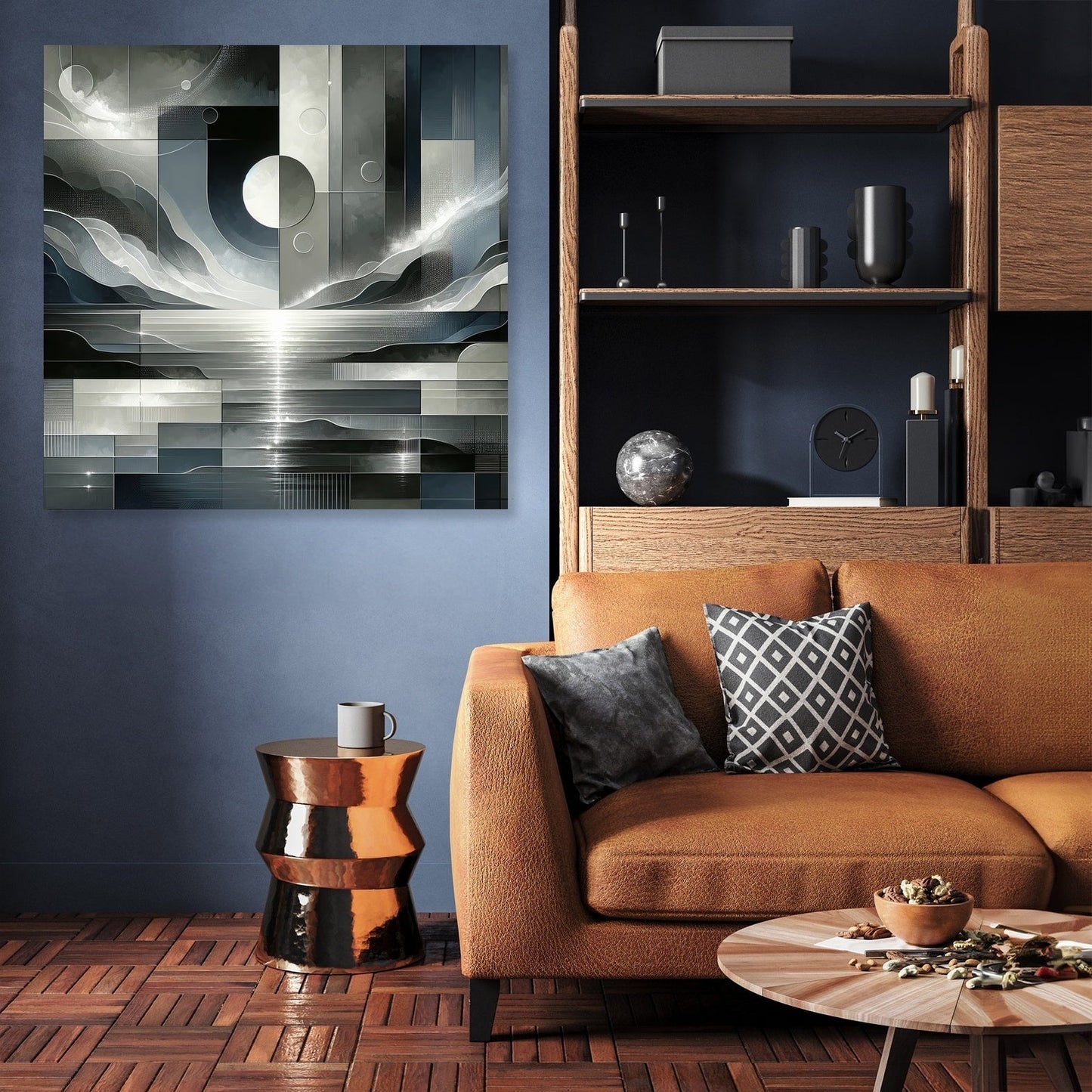 Moonlit Monochrome Canvas