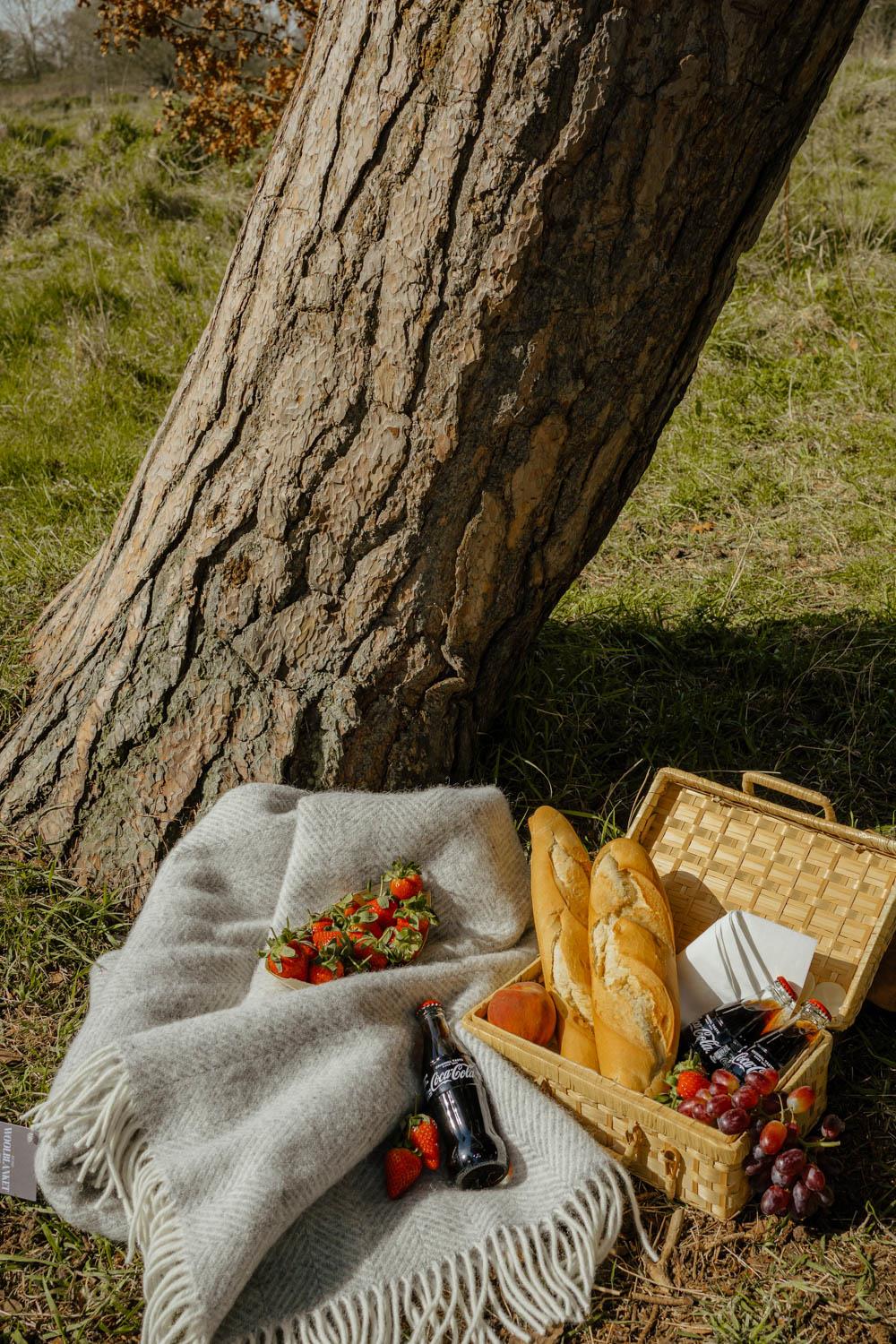 Herringbone Pure New Wool Throw - Silver Grey