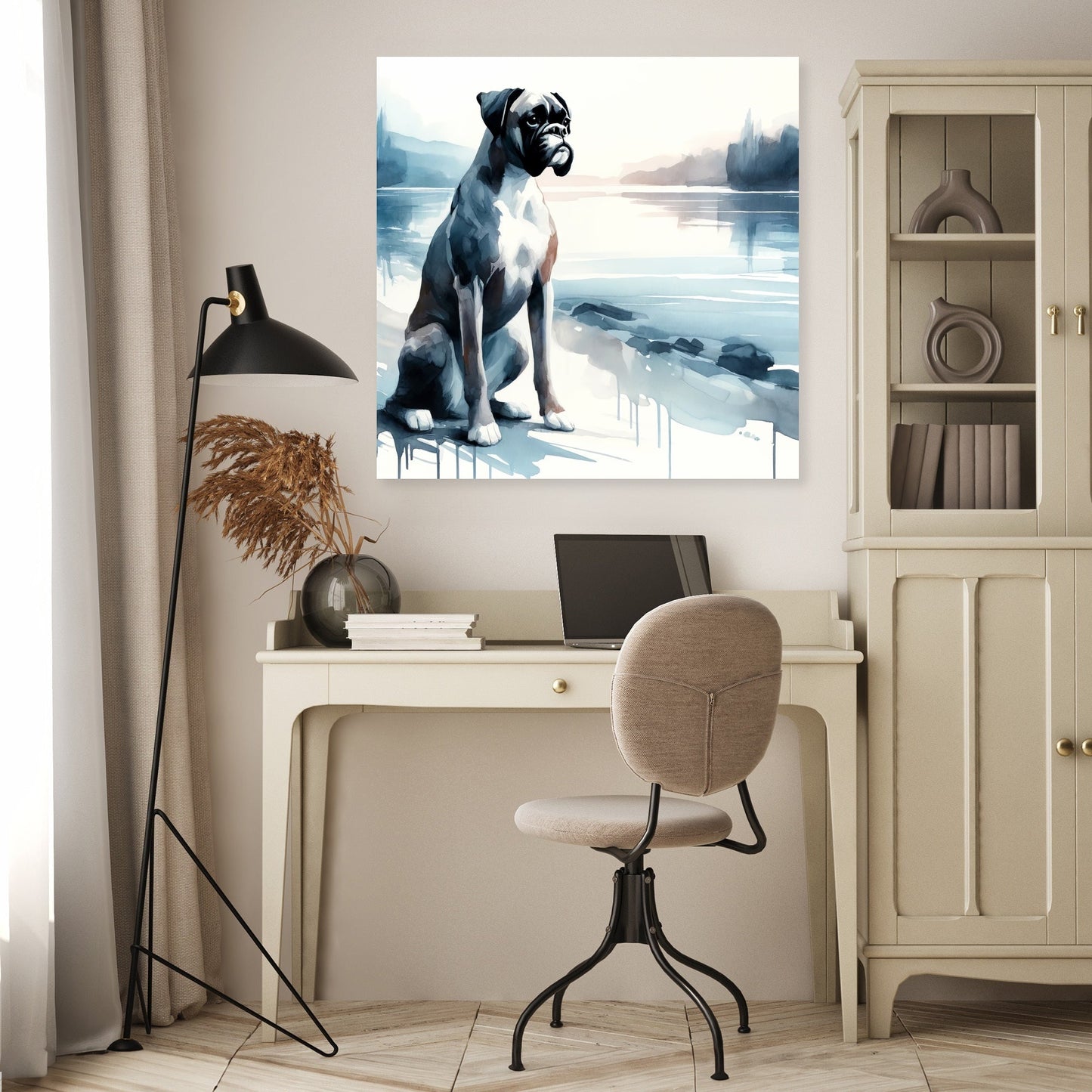 Morning Calm Boxer Reflections Canvas