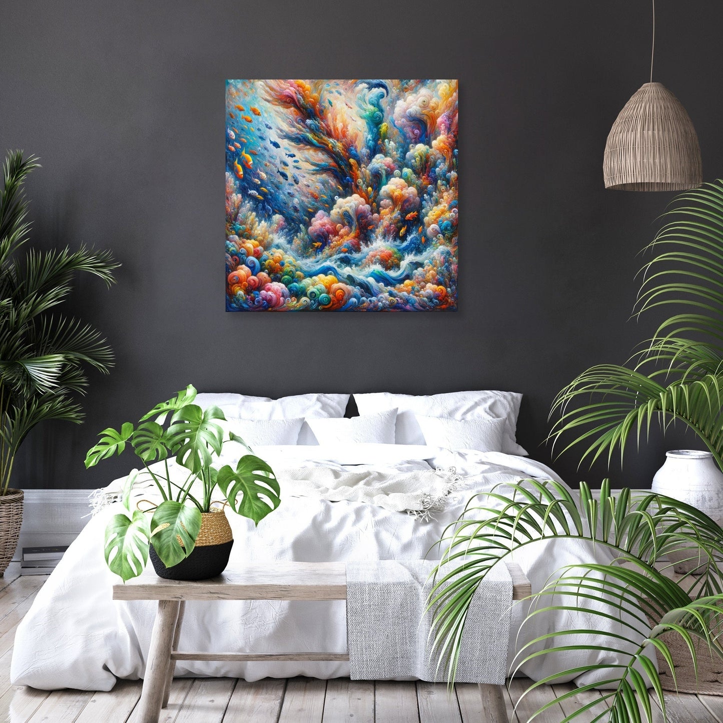 Coral Harmony Canvas