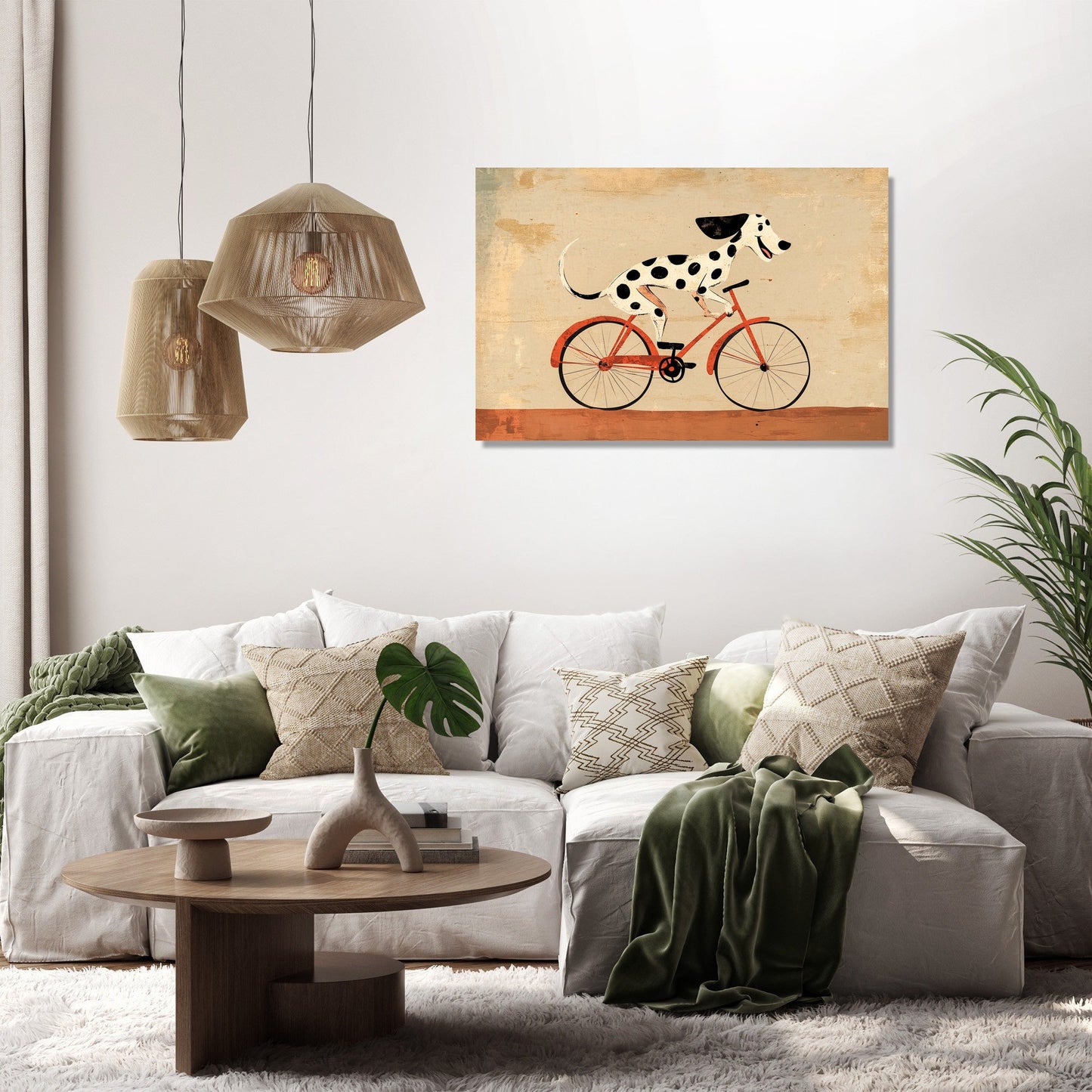 Dalmatian on Wheels Canvas