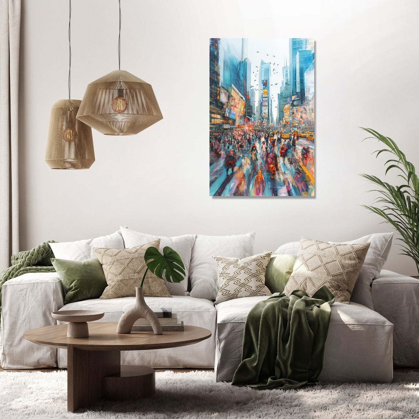 Lively Urban Dreamscape Canvas