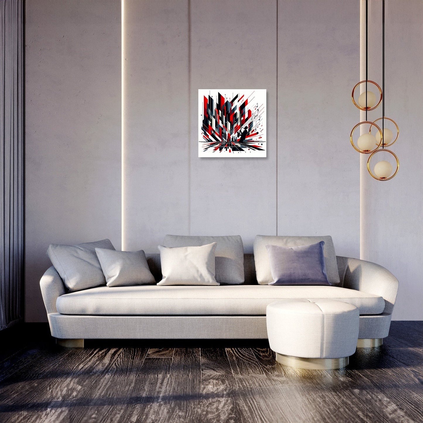 Rhythmic Jazz Geometry Canvas