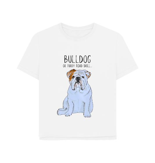 Bulldog Chic: Furry Road Drill Women’s Tee for Fierce Fashion!