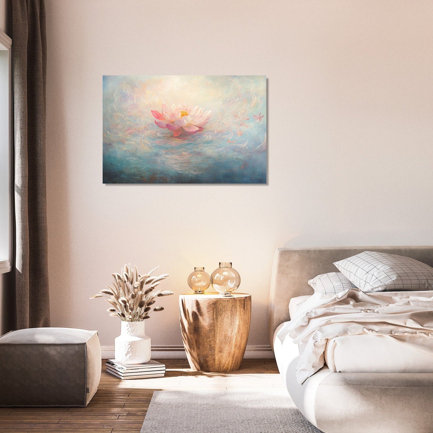 Ethereal Lotus Serenity Canvas