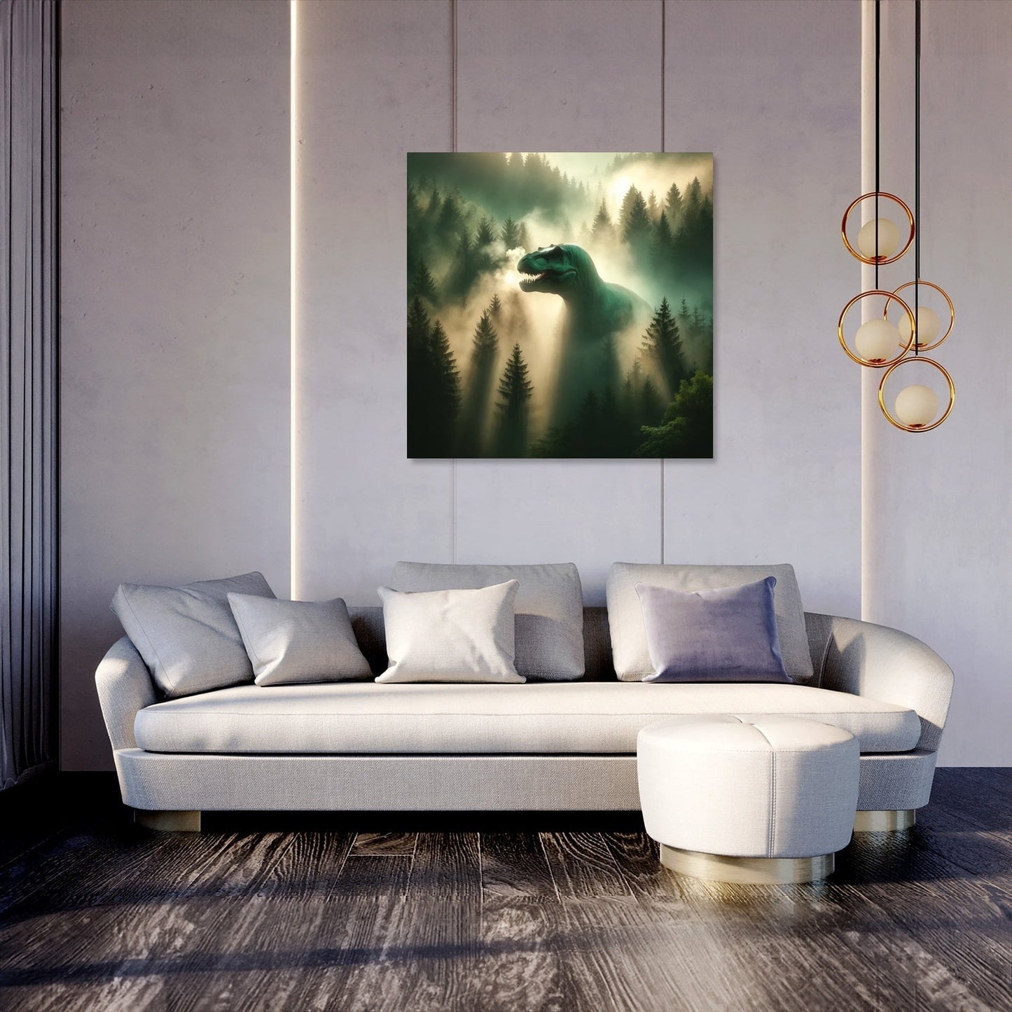 Misty Dawn T. Rex Canvas