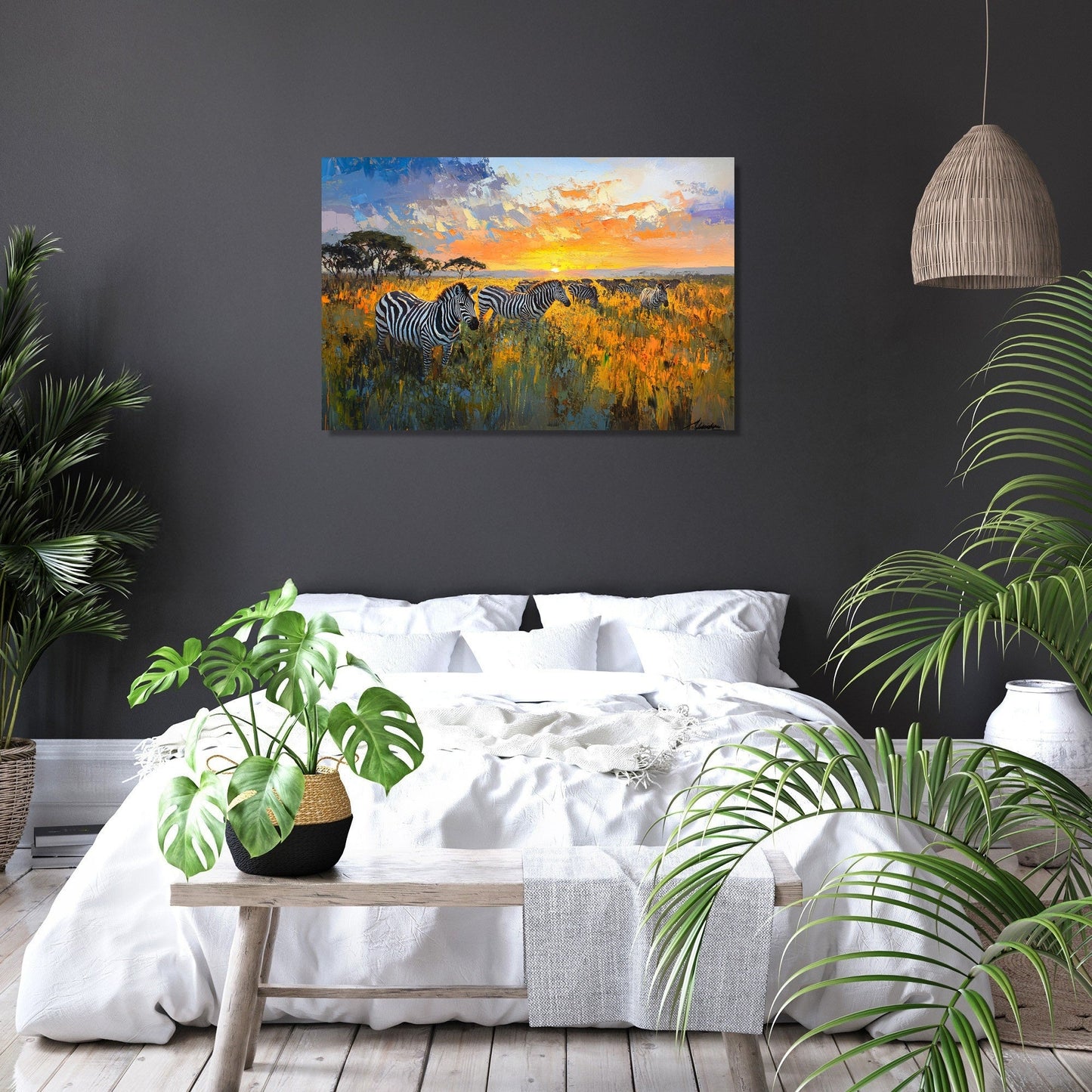 Sunset Stripes Canvas