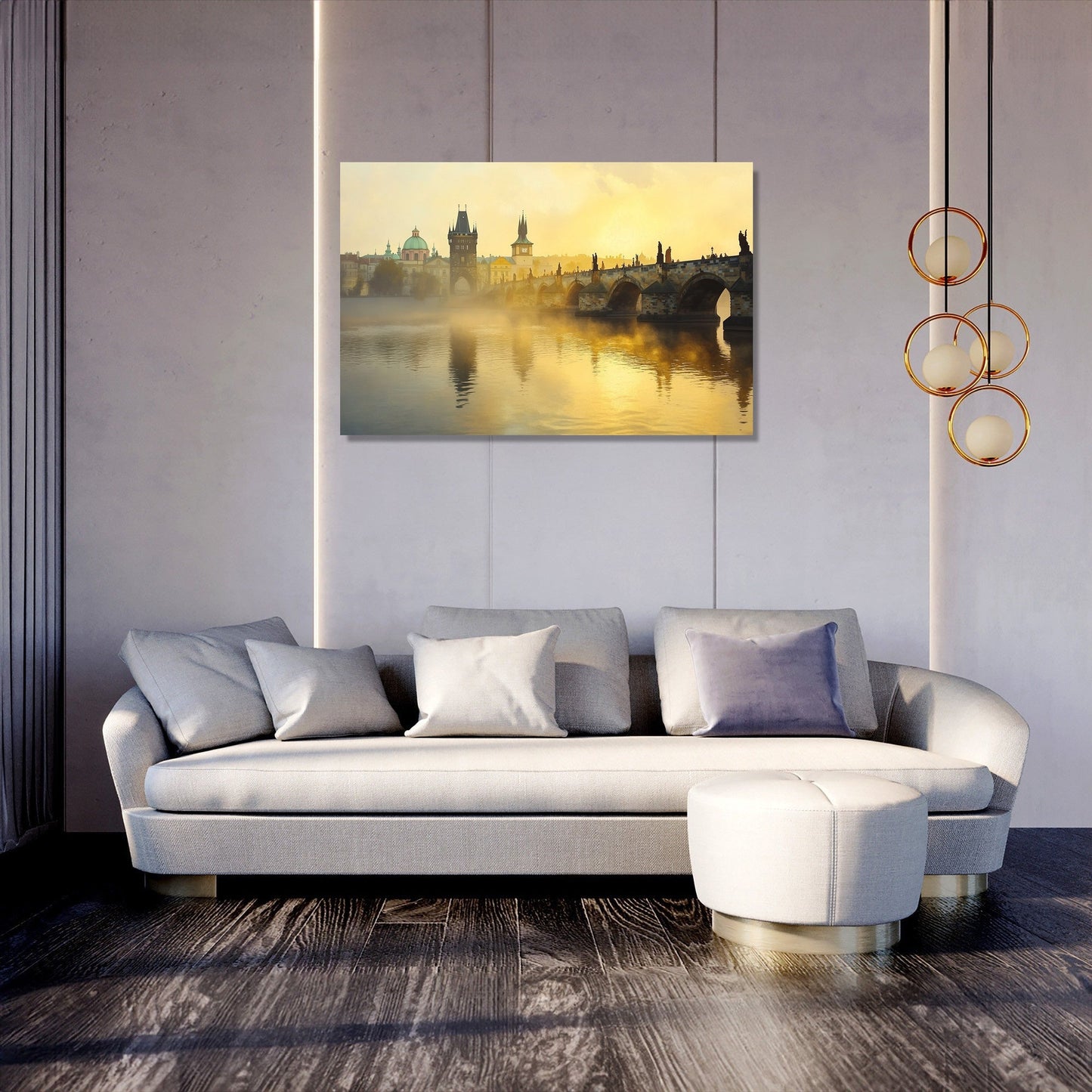 Charles Bridge Mist Canvas
