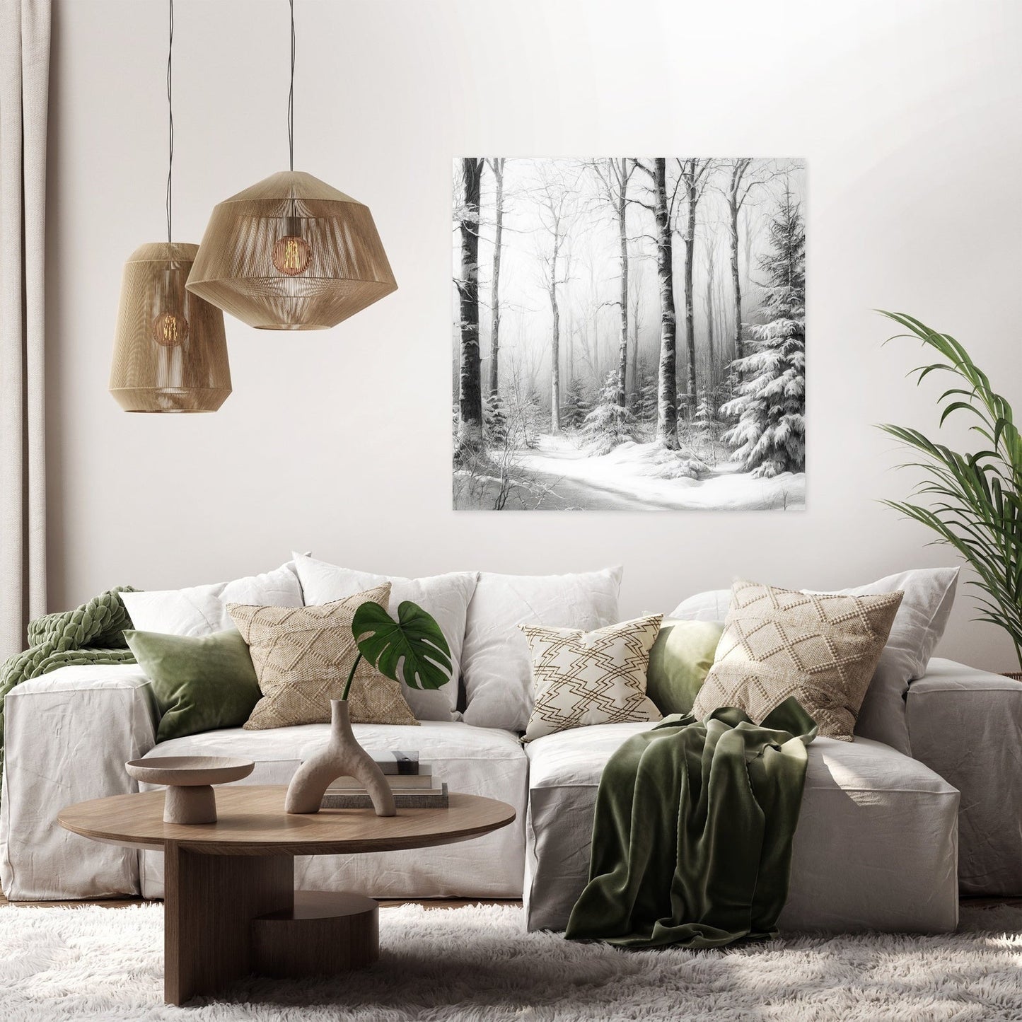 Winter's Quiet Sketch Canvas