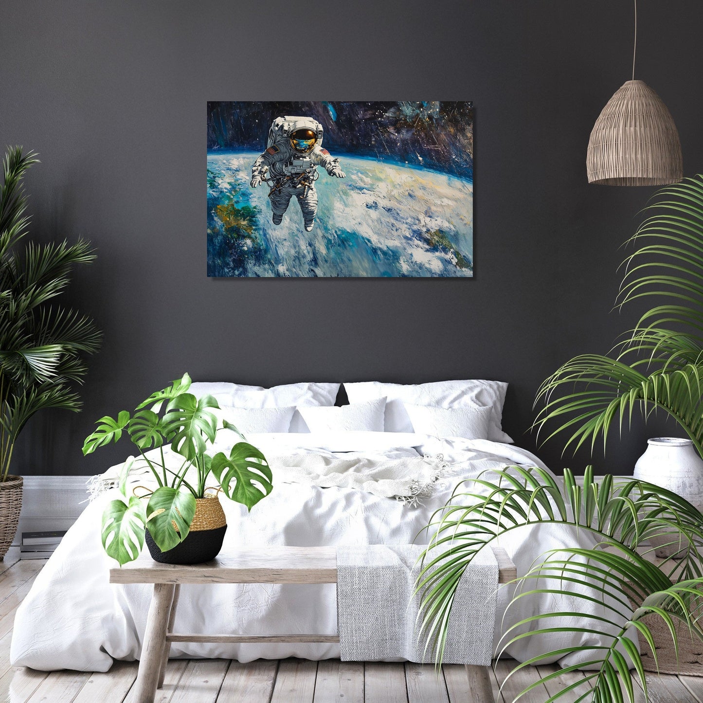 Astronaut's Earthly Reverie Canvas
