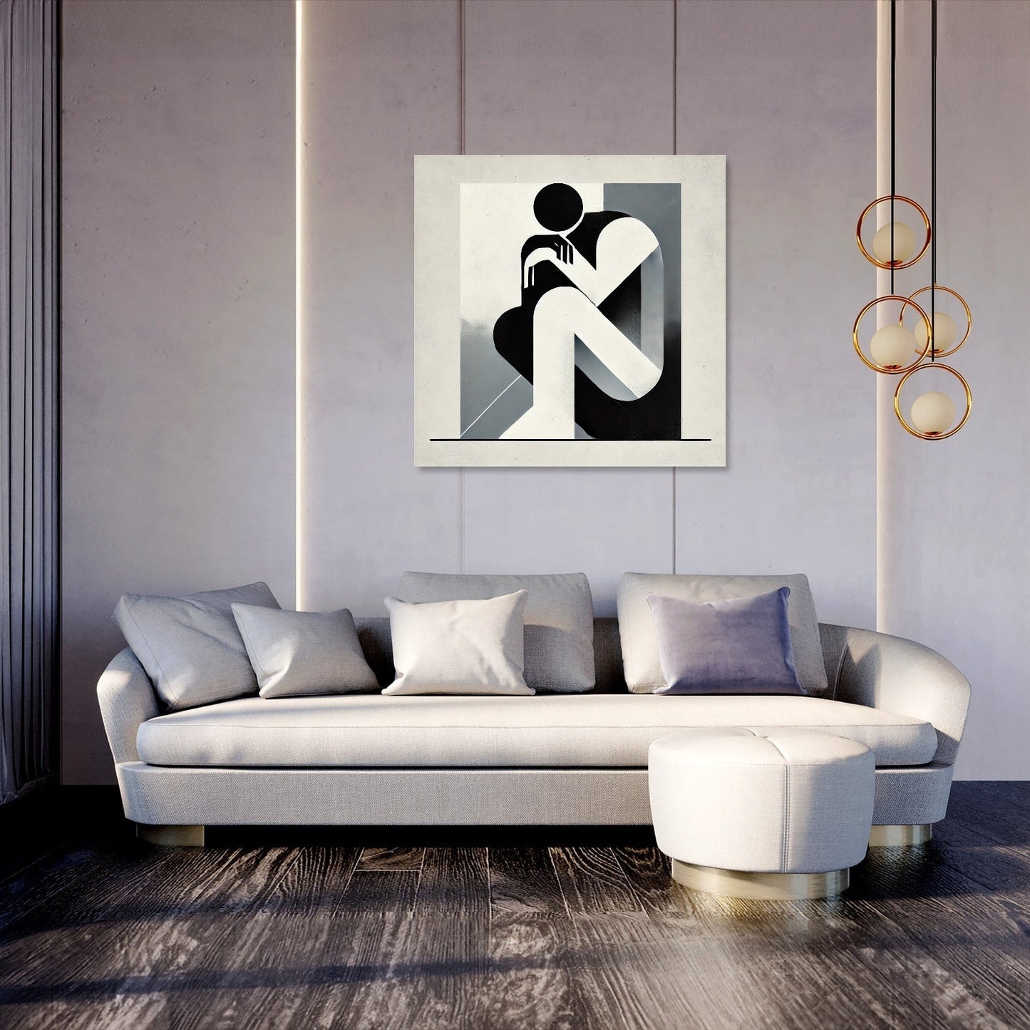 Contemplative Silhouette Canvas
