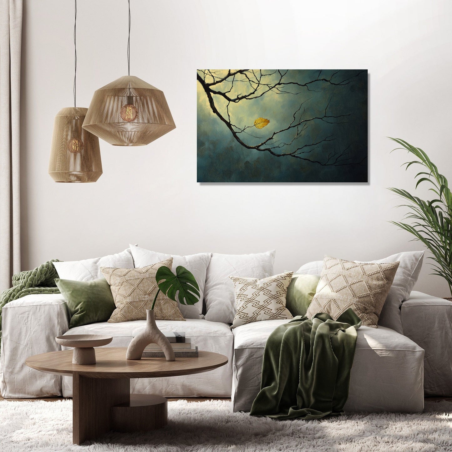 Solitary Leaf Canvas