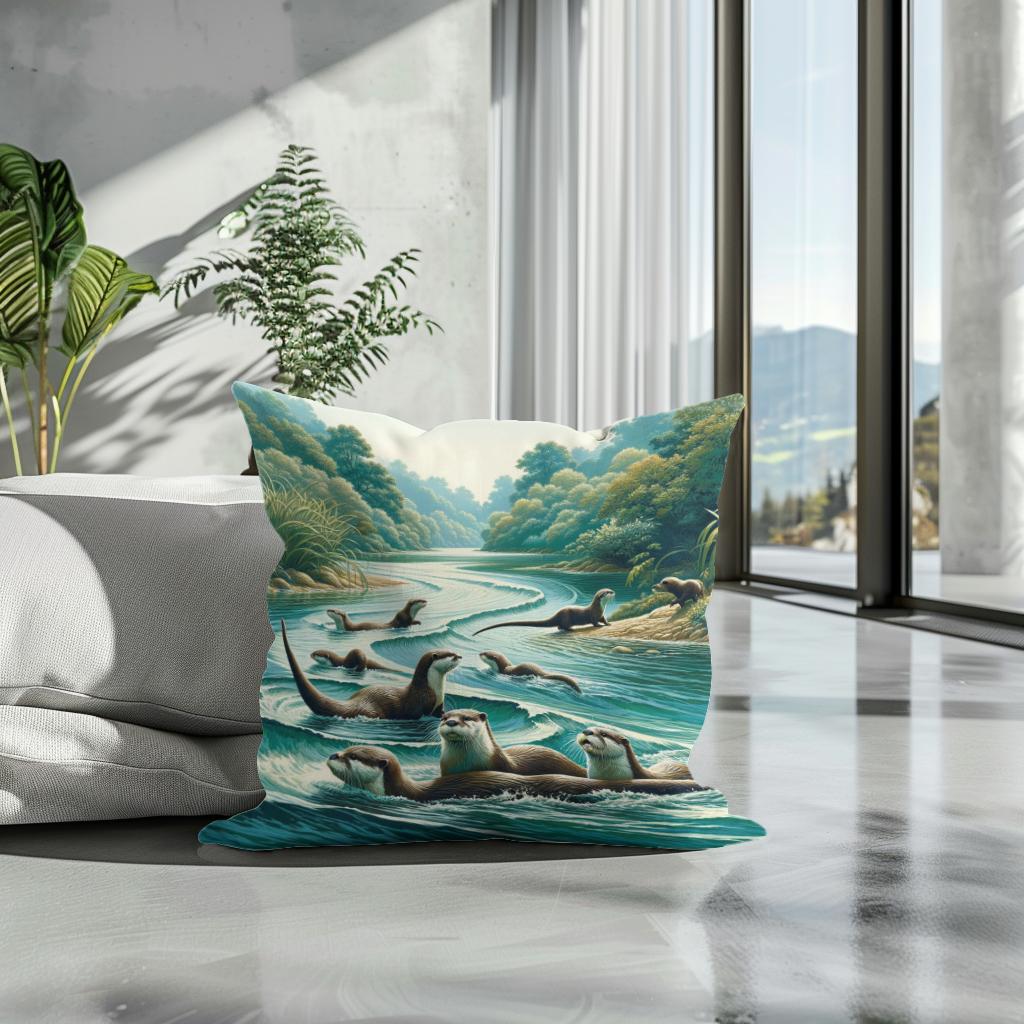 River Otter Cotton Cushion