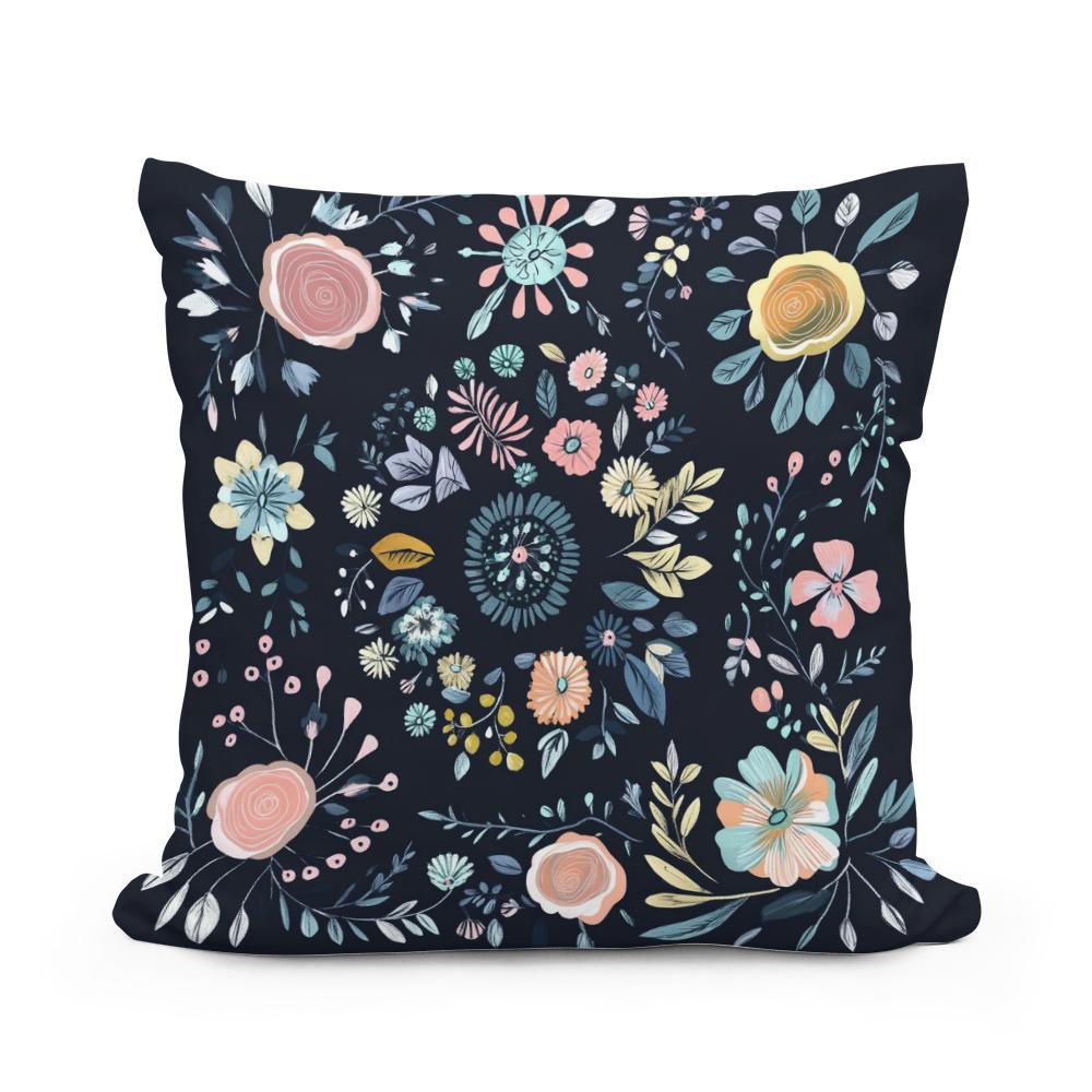Pastel Rosette Cotton Cushion
