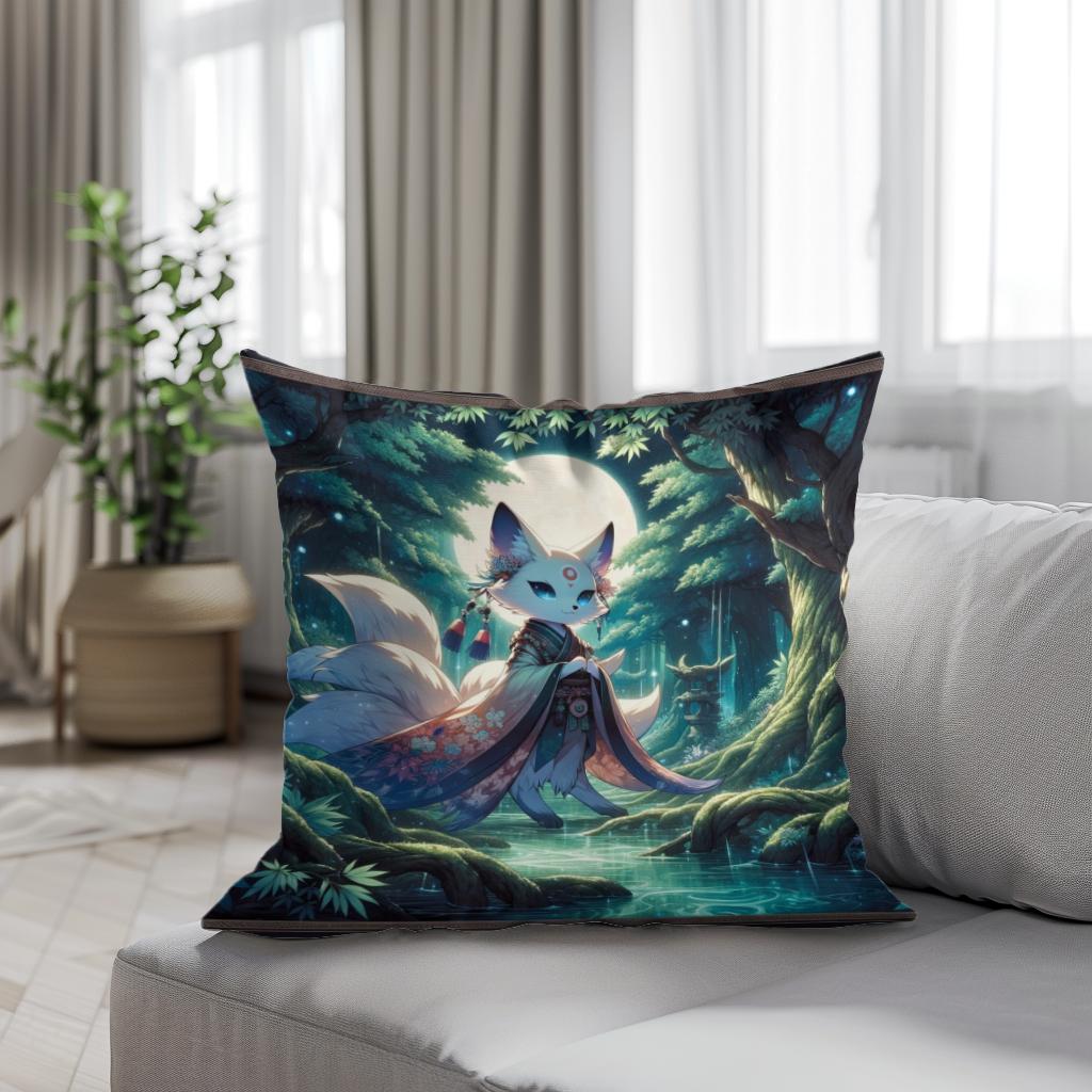 Mystical Moonlight Cotton Cushion