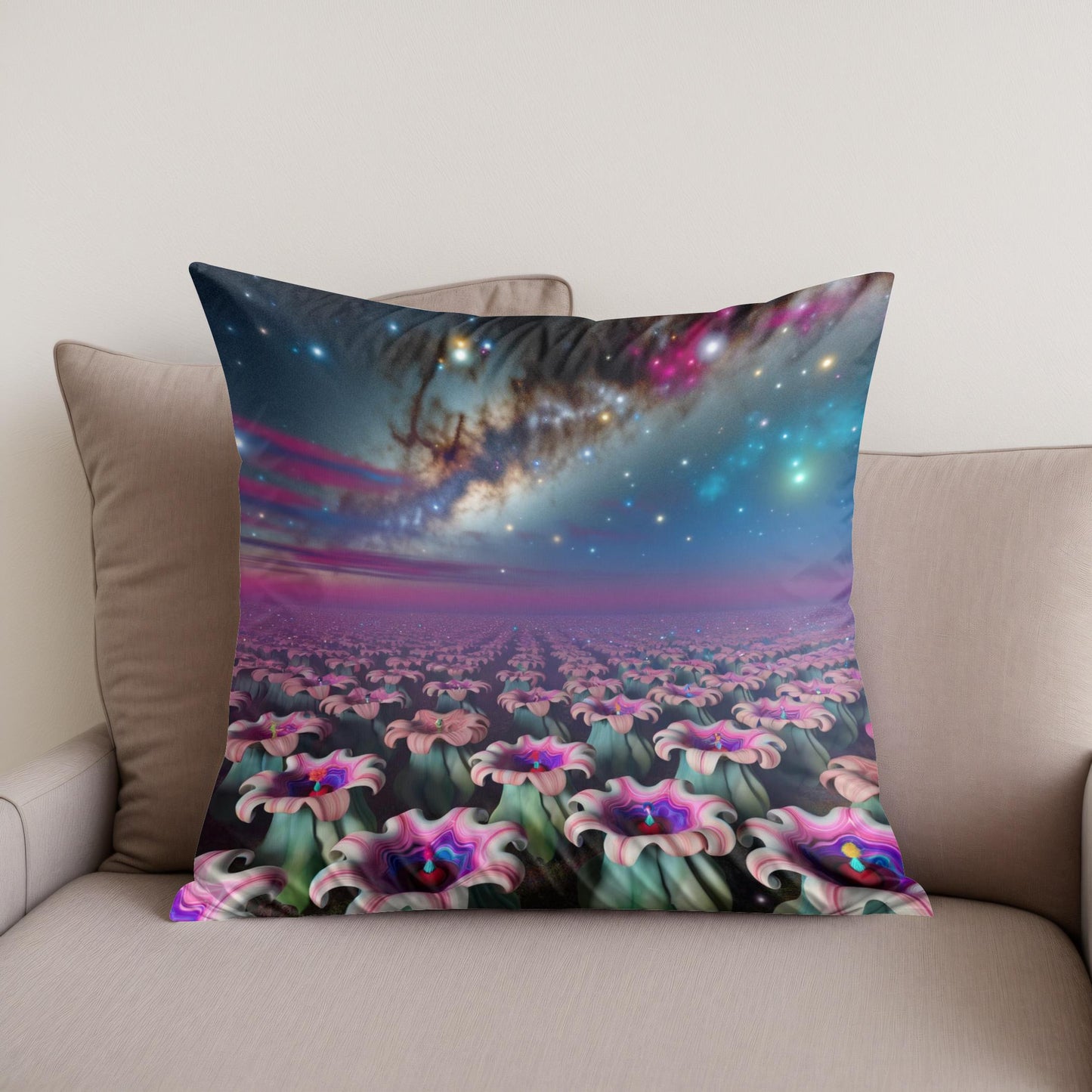 Nebula Bloom Cotton Cushion