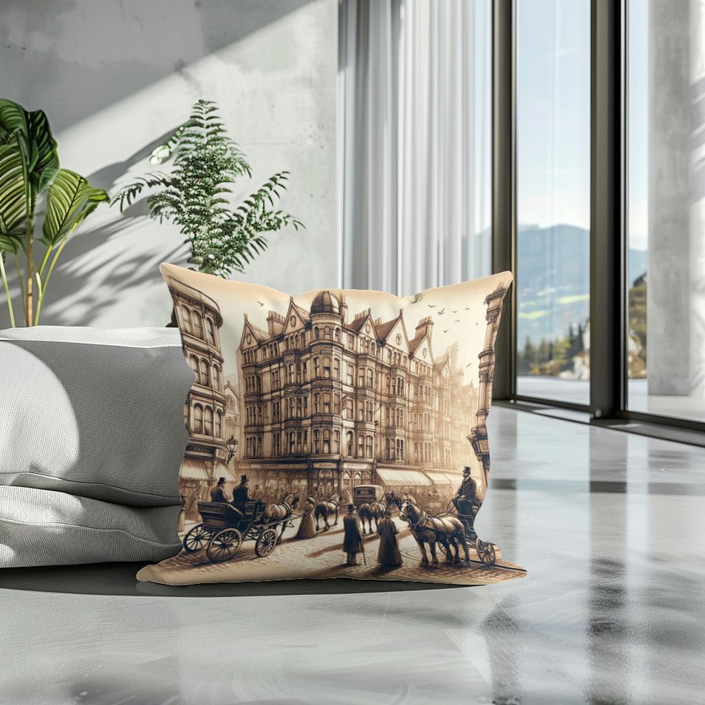 Victorian Brighton Street Cotton Cushion