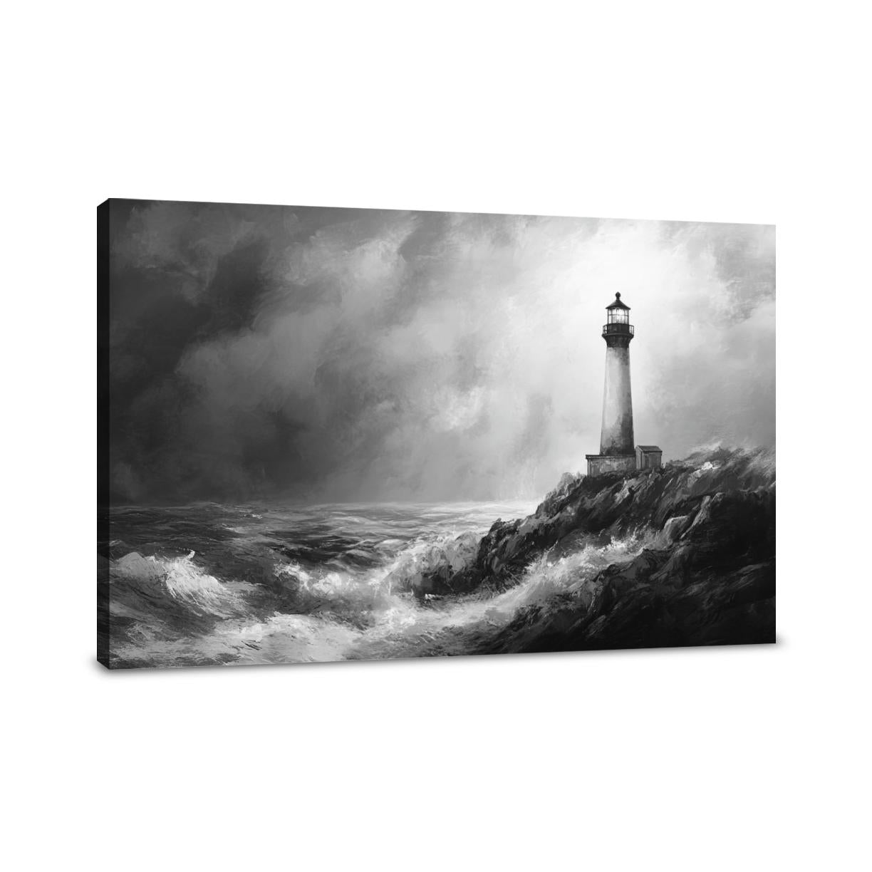 Monochrome Beacon Coast Canvas
