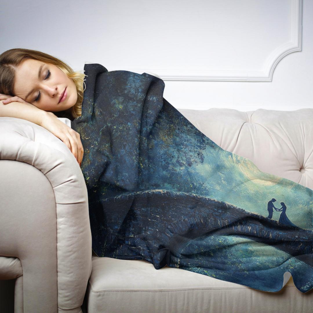 Midnight Bridge Dreams Blanket