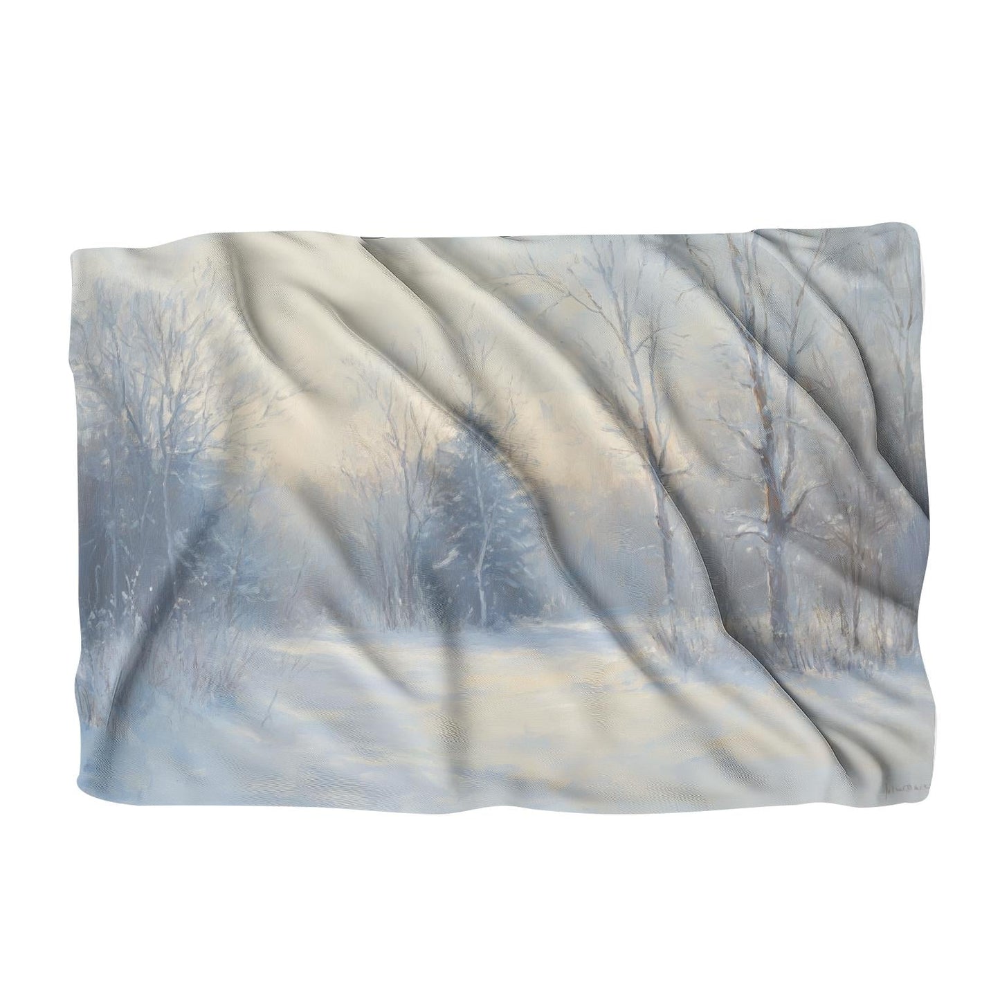 Snowy Serenity Forest Blanket